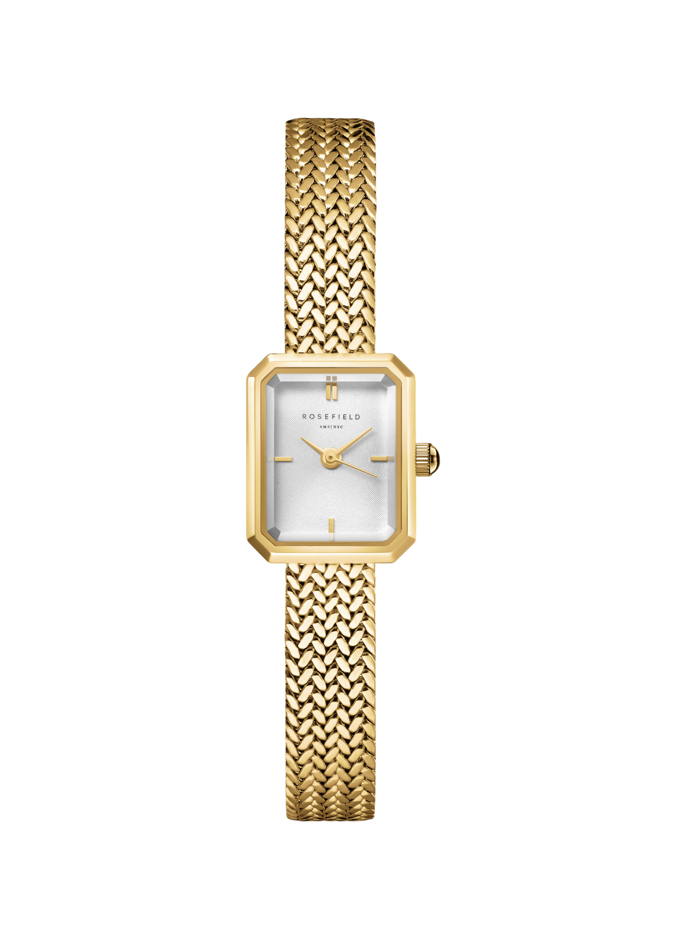 Montre analogique Mini Octagon en acier inoxydable ROSEFIELD Blanc