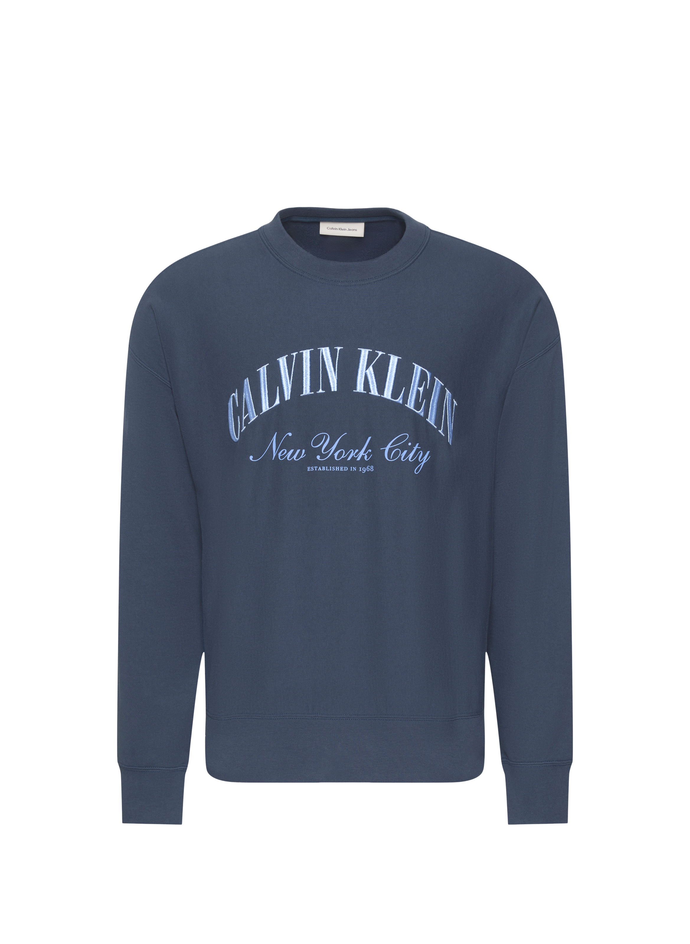 Cotton-blend logo sweatshirt CALVIN KLEIN Blue