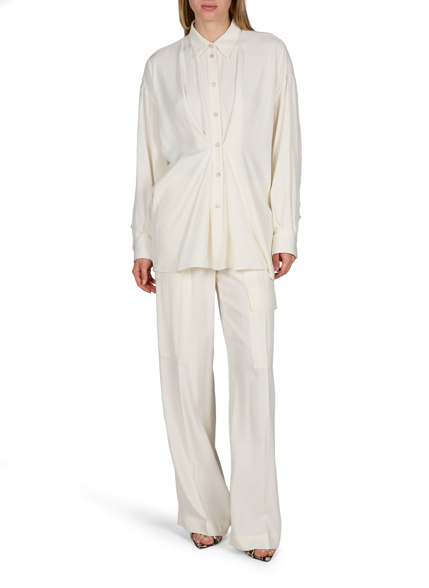 Fitted silk shirt HELMUT LANG White