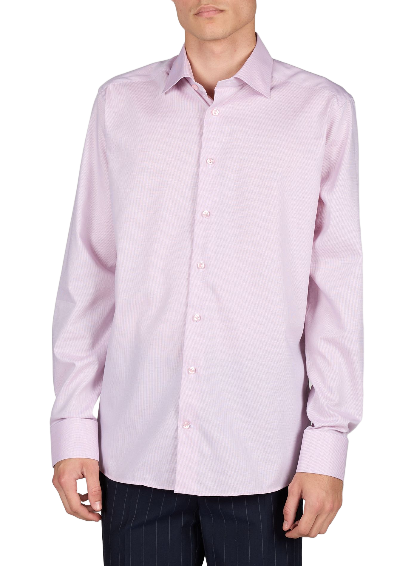 Printed straight cotton shirt ETON Pink