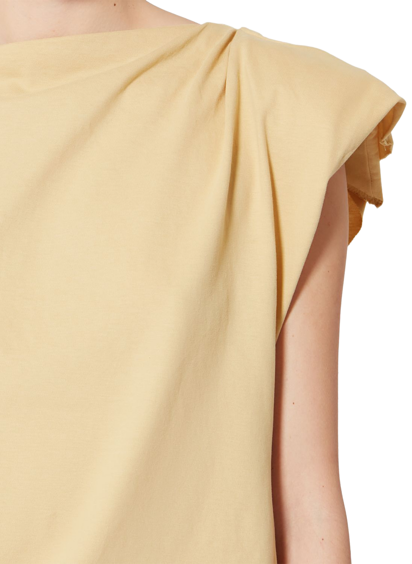 Asymmetric organic cotton Sebani T-shirt Yellow
