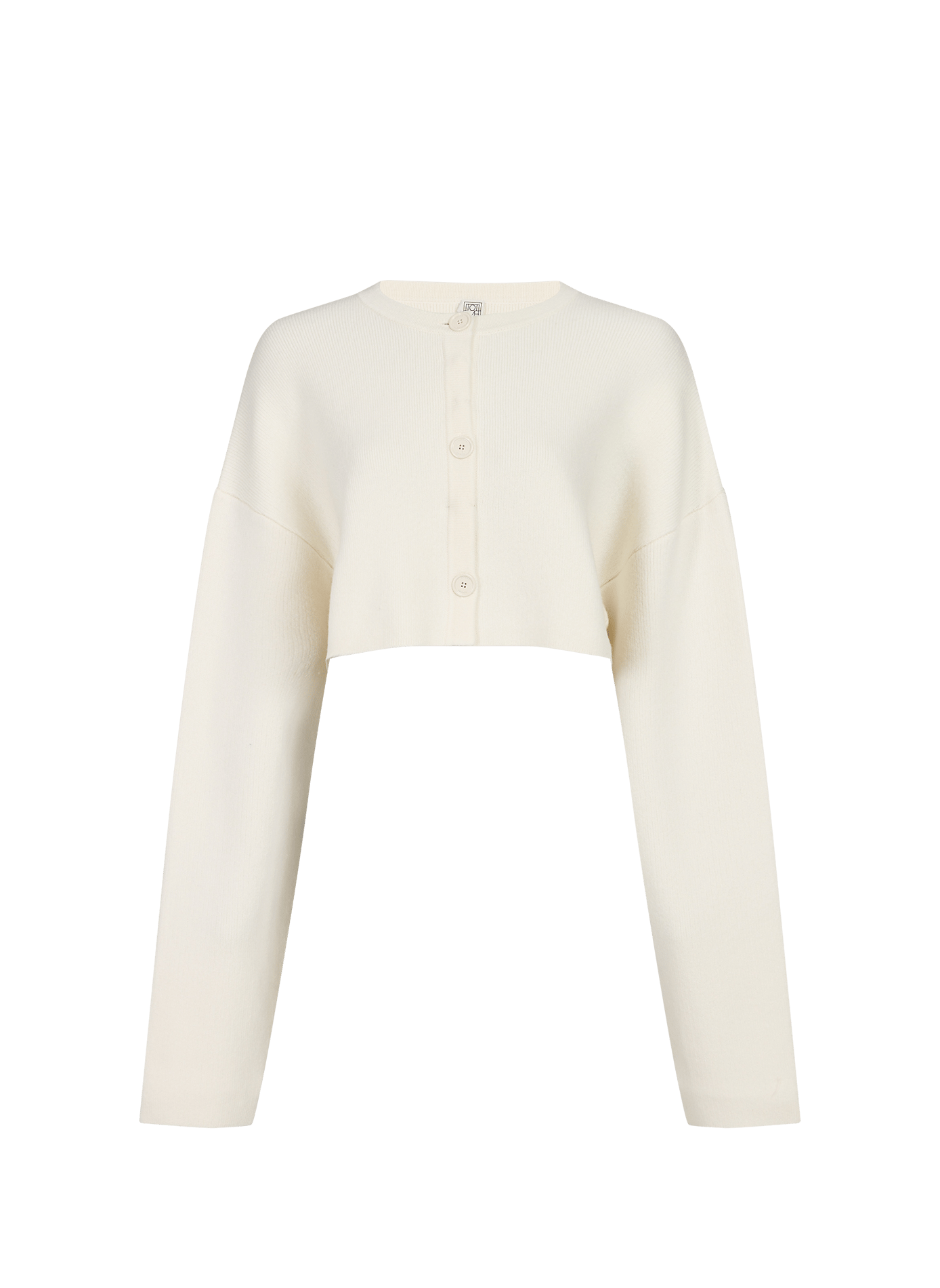 Cardigan court en laine TOTEME Blanc