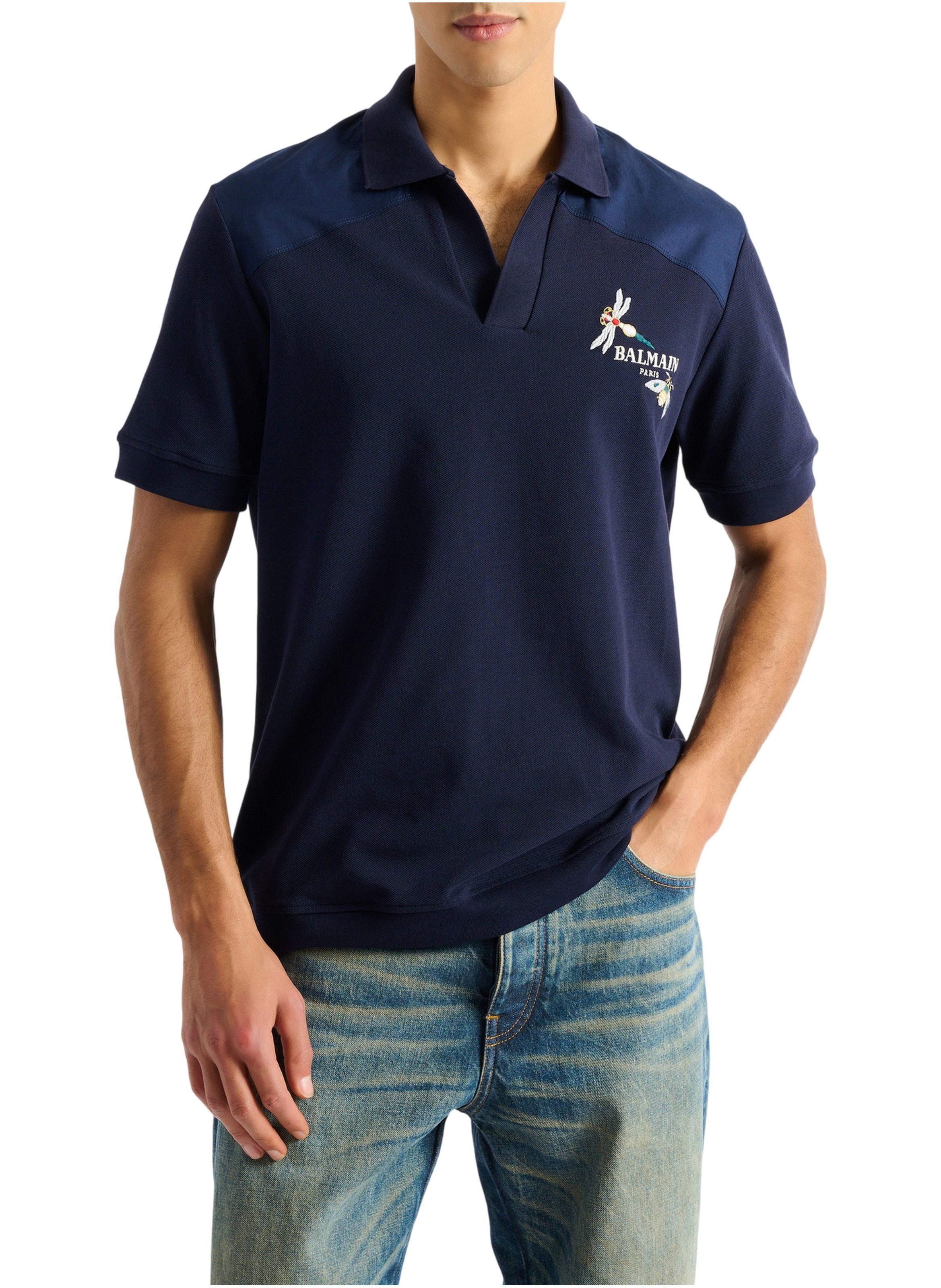 Polo balmain insect brodé BALMAIN Bleu