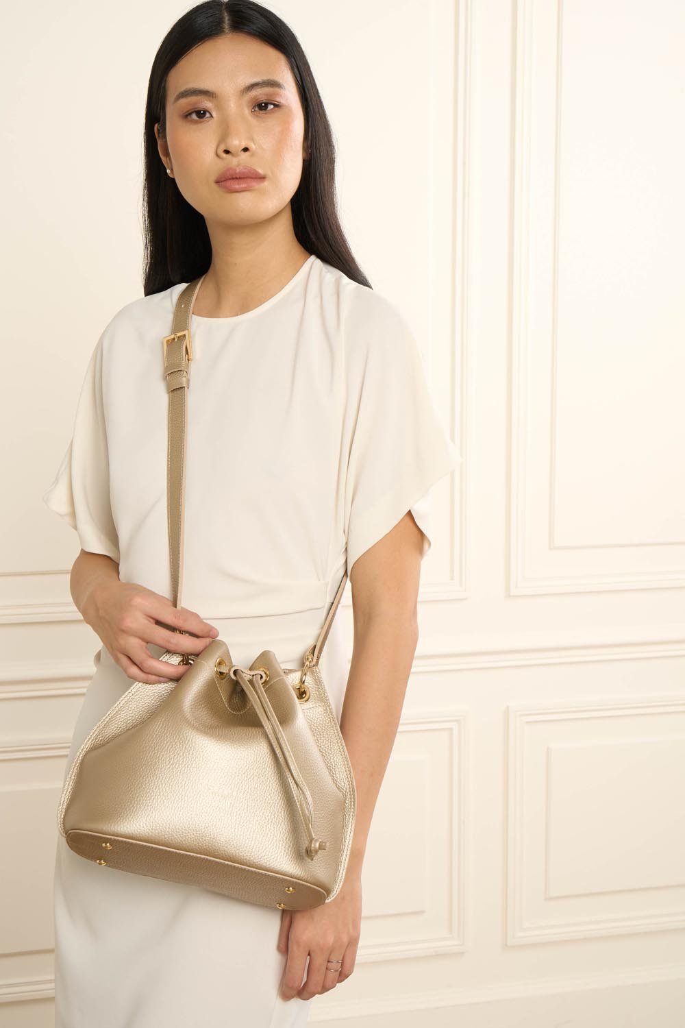 Sac bourse - alba double LANCASTER Doré