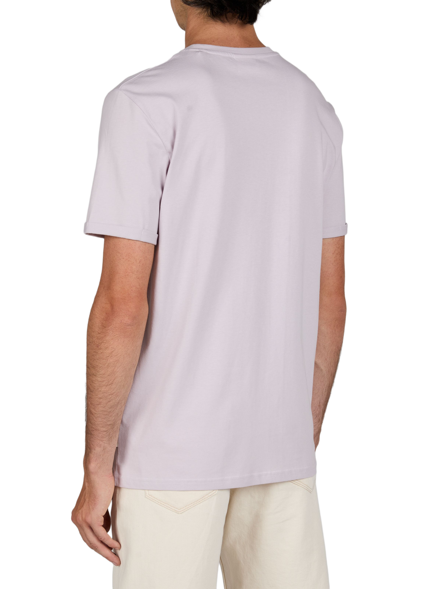 Straight embroidered cotton t-shirt LES DEUX Purple