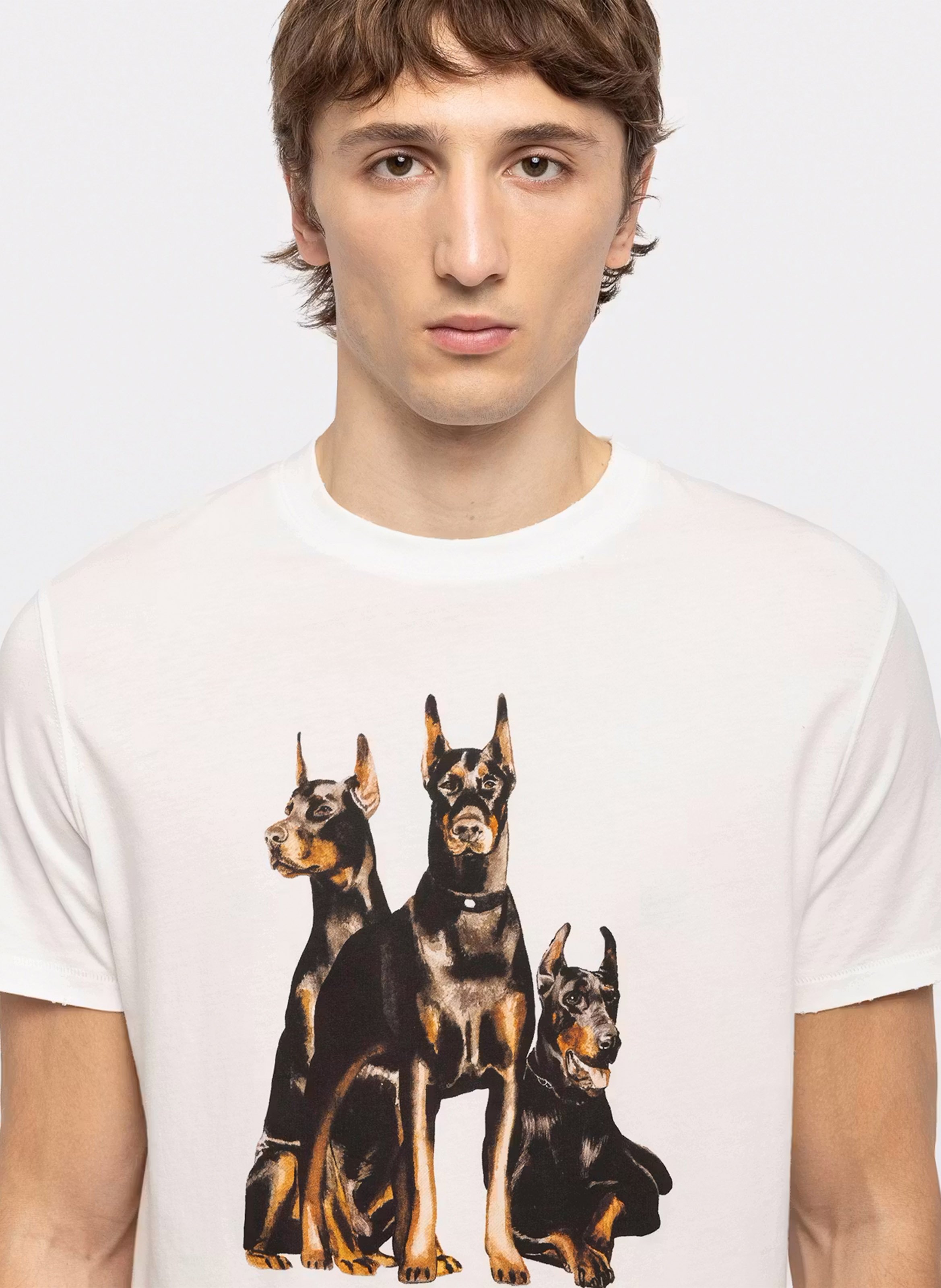Ronde hals T-shirt met zeefdruk van katoen Jimmy ZADIG&VOLTAIRE Wit