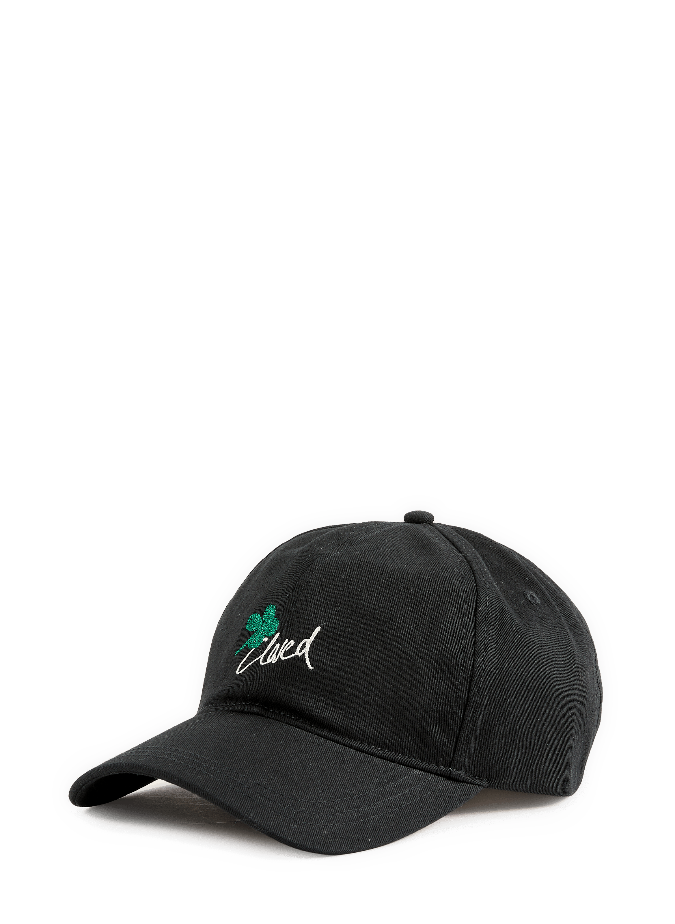 Baseballkappe mit gesticktem Logo aus Baumwolle CLOSED Schwarz