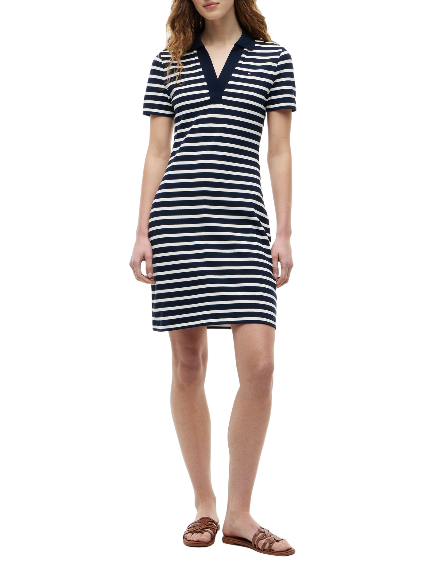 Short cotton polo dress TOMMY HILFIGER Multicolour