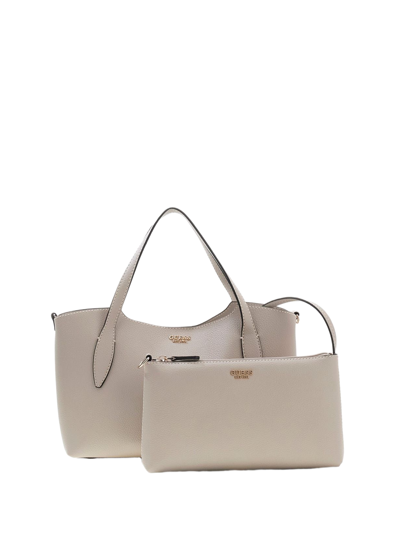 Sac avec pochette grainés Melody  GUESS Beige