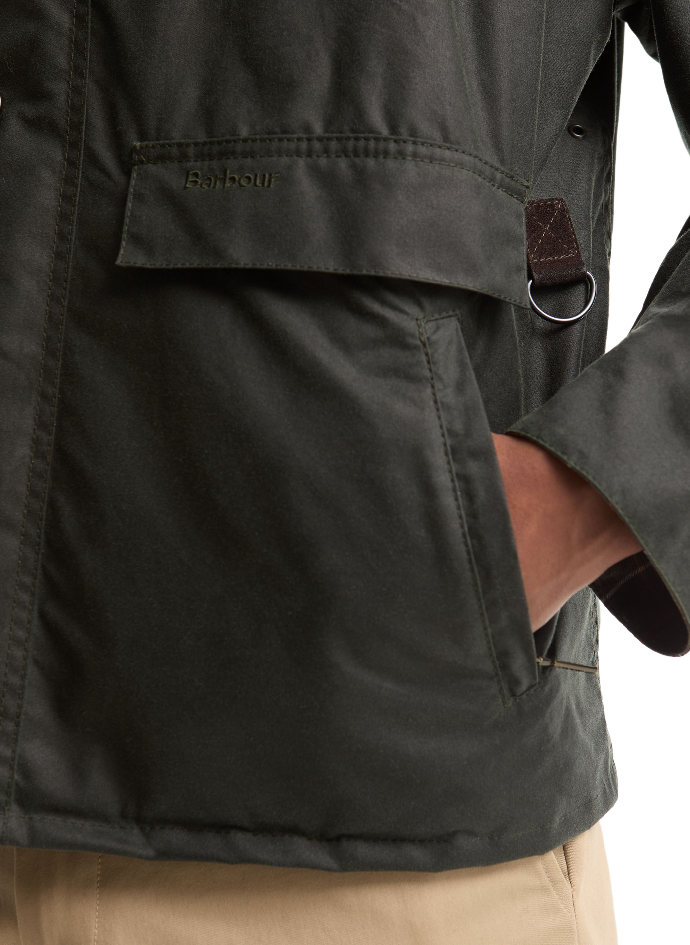 Parka col classique en coton BARBOUR Vert