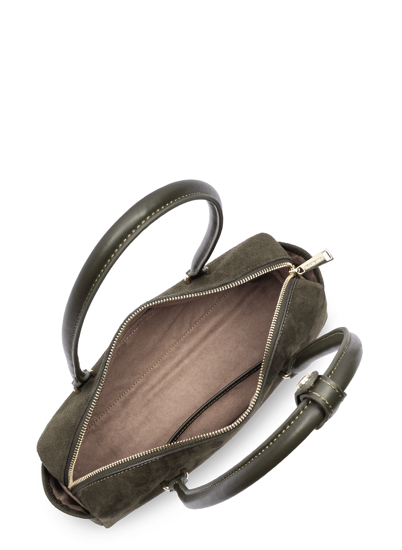 Sac rectangle - suède cube LANCASTER Kaki