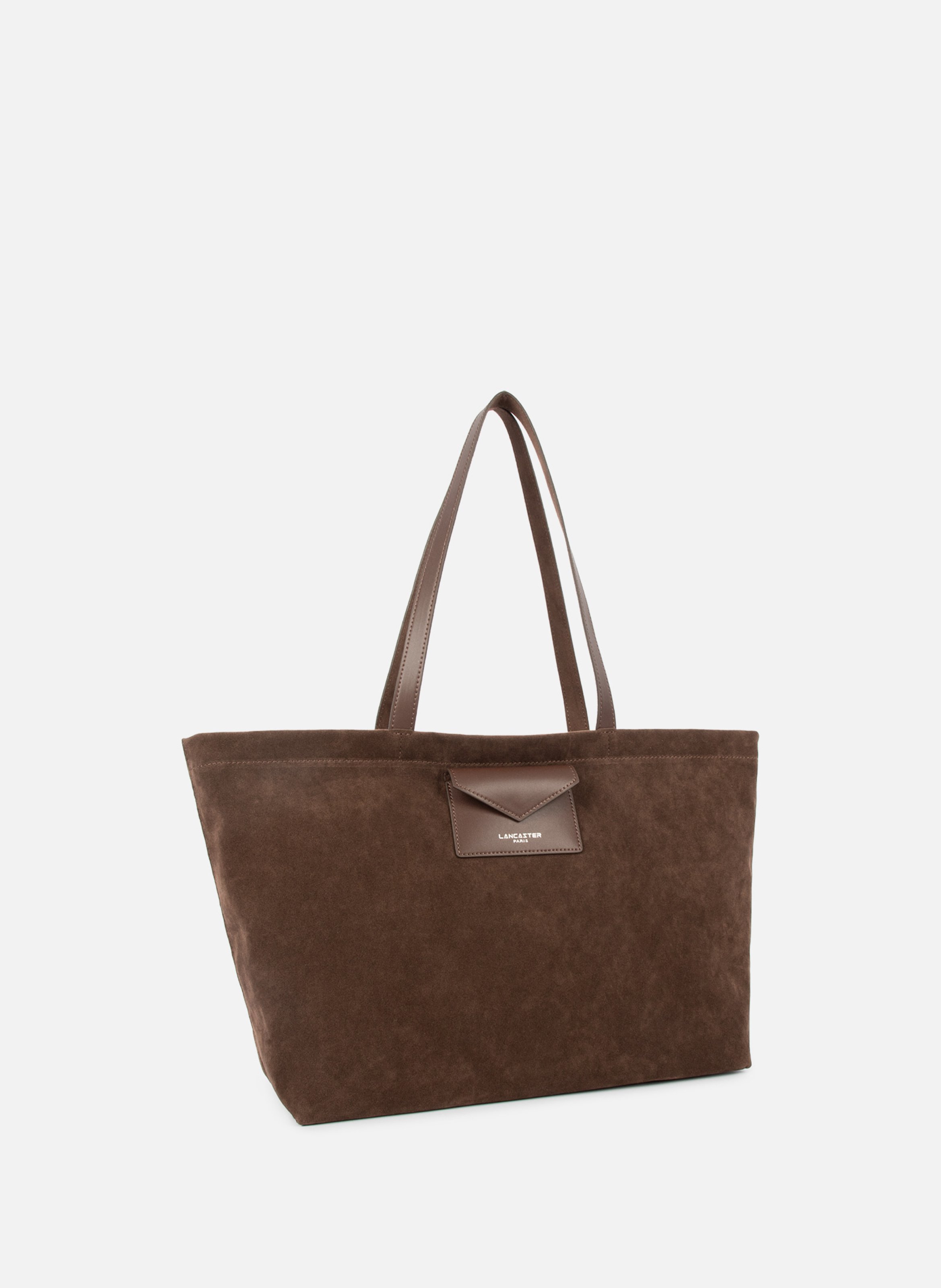 Grand sac cabas épaule - suédine kba LANCASTER Marron