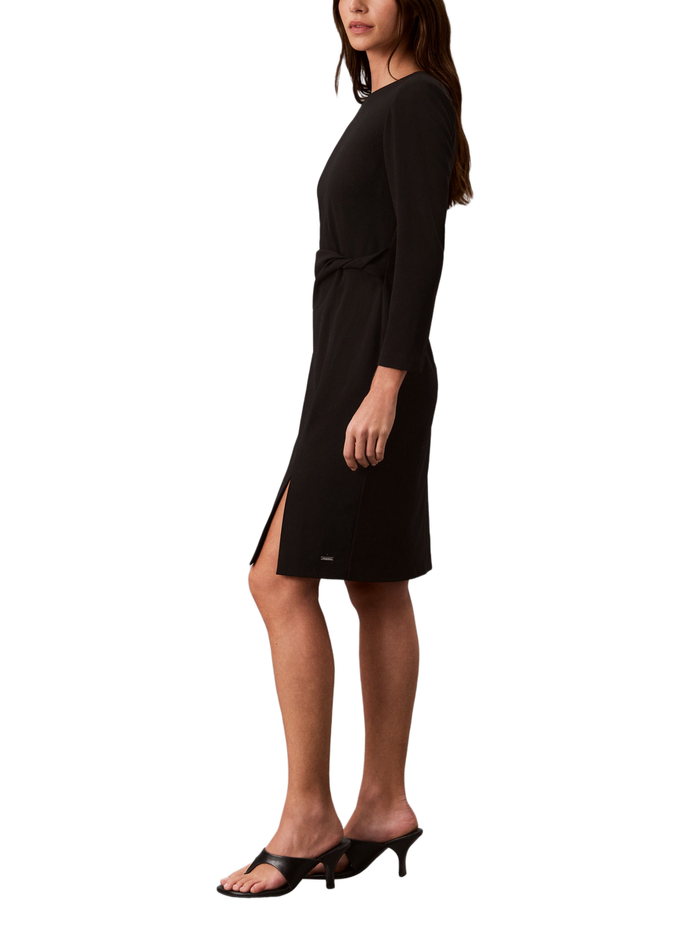 Short Scuba dress in crepe fabric CALVIN KLEIN Black
