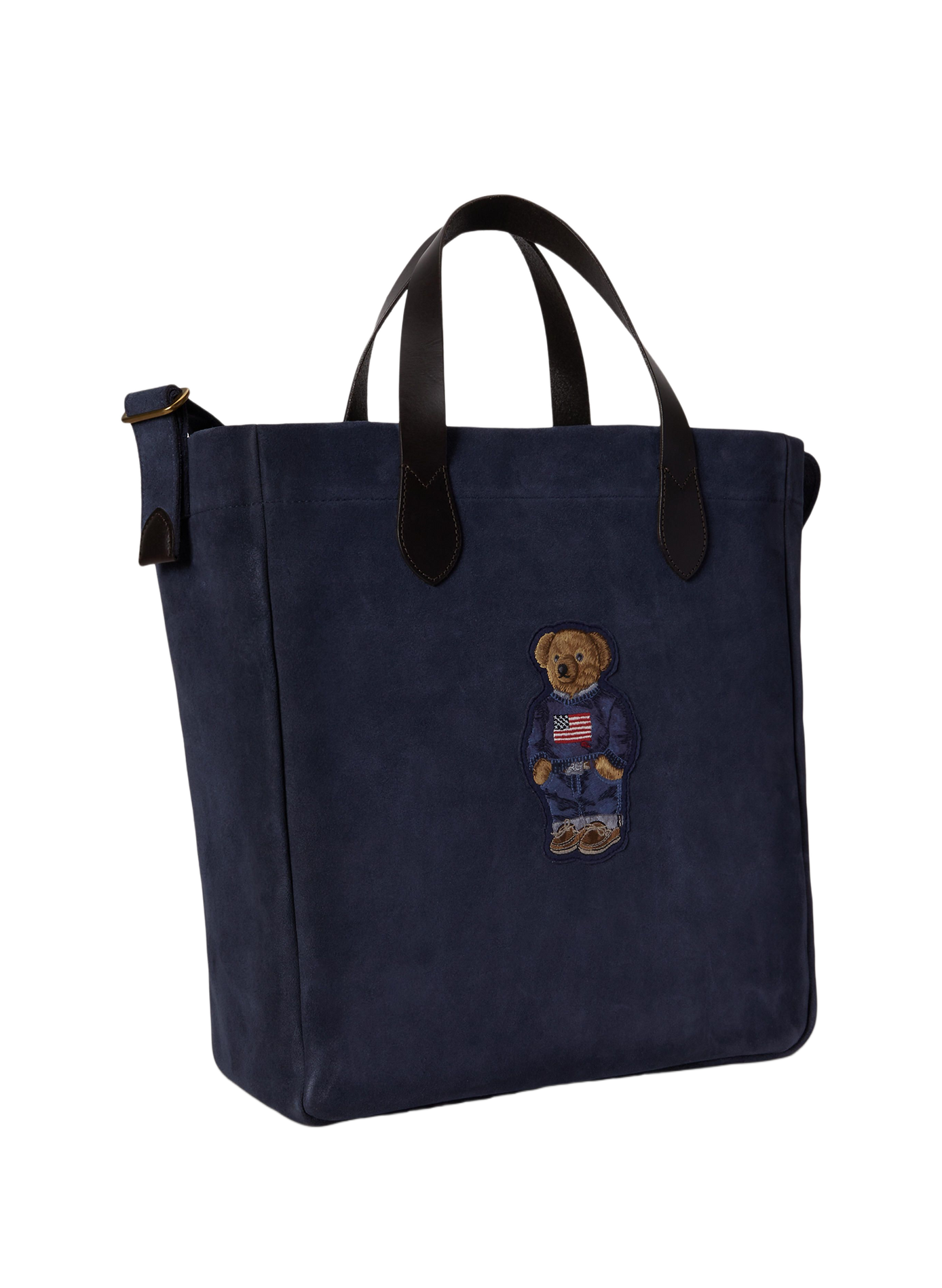 Polo Bär Shopper aus strukturiertem Wildleder POLO RALPH LAUREN Blau