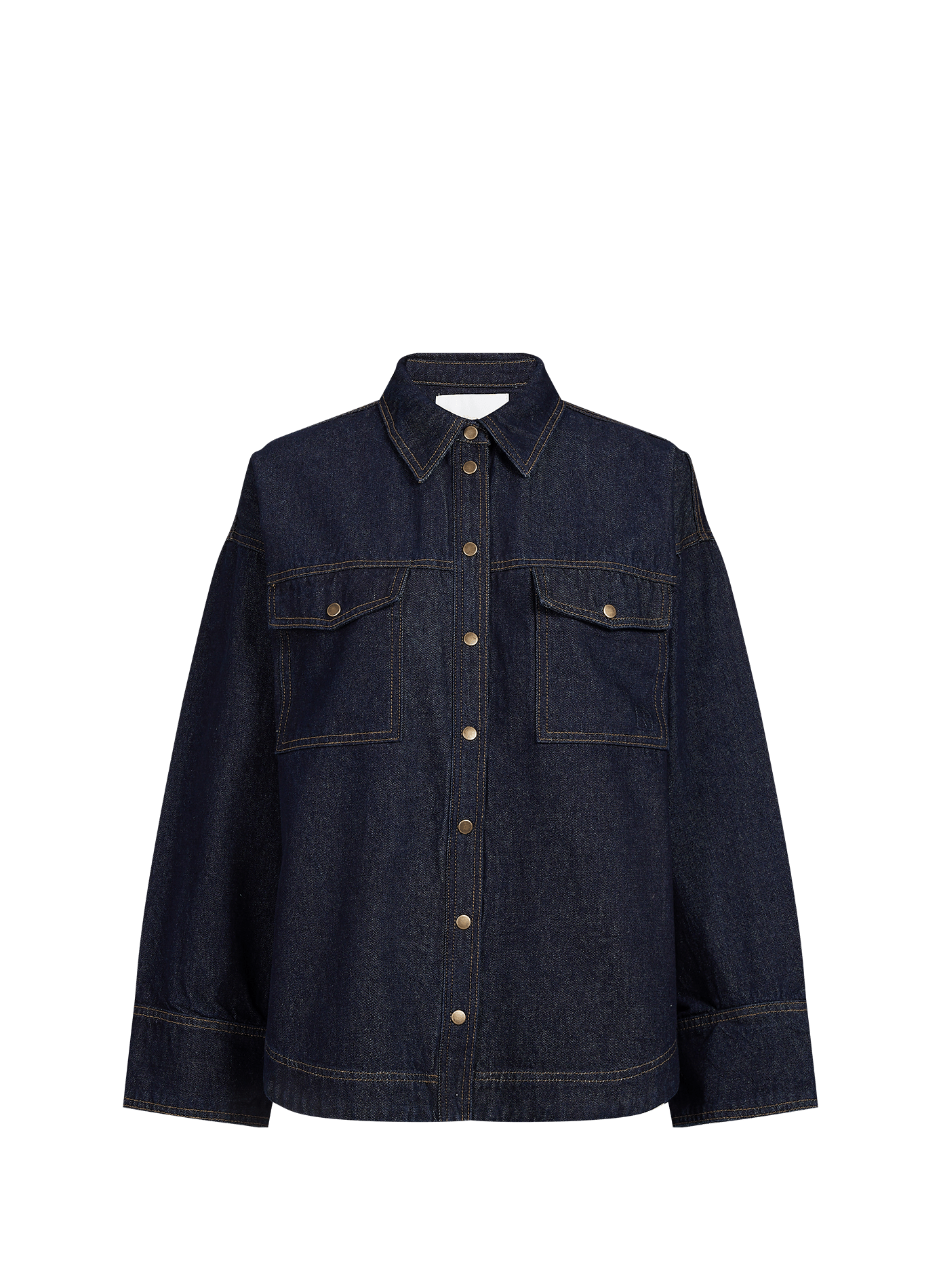 Rourina cotton denim overshirt ROUGE EDIT Blue