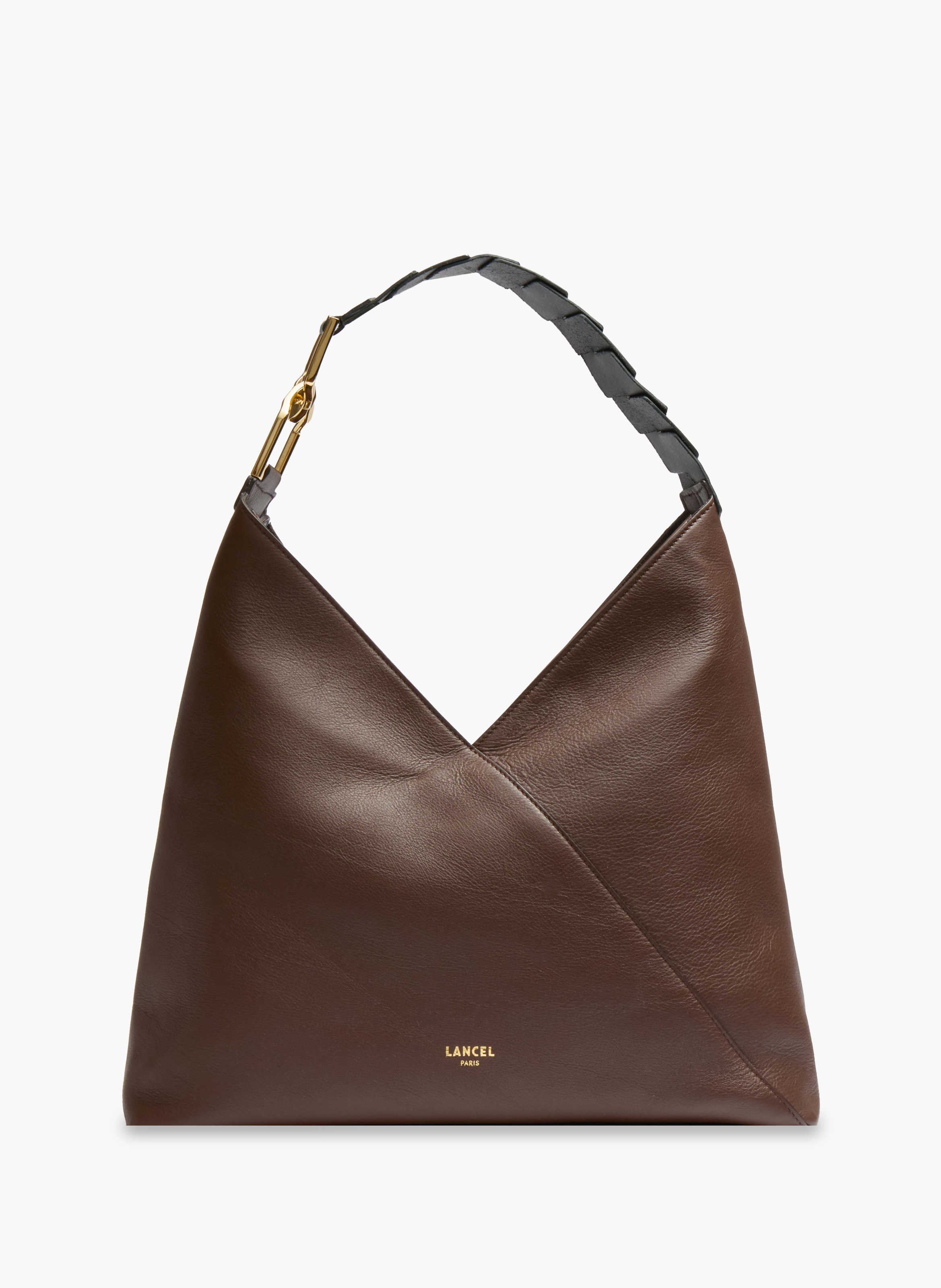 Sac hobo zippé l pagode de lancel en cuir LANCEL Marron