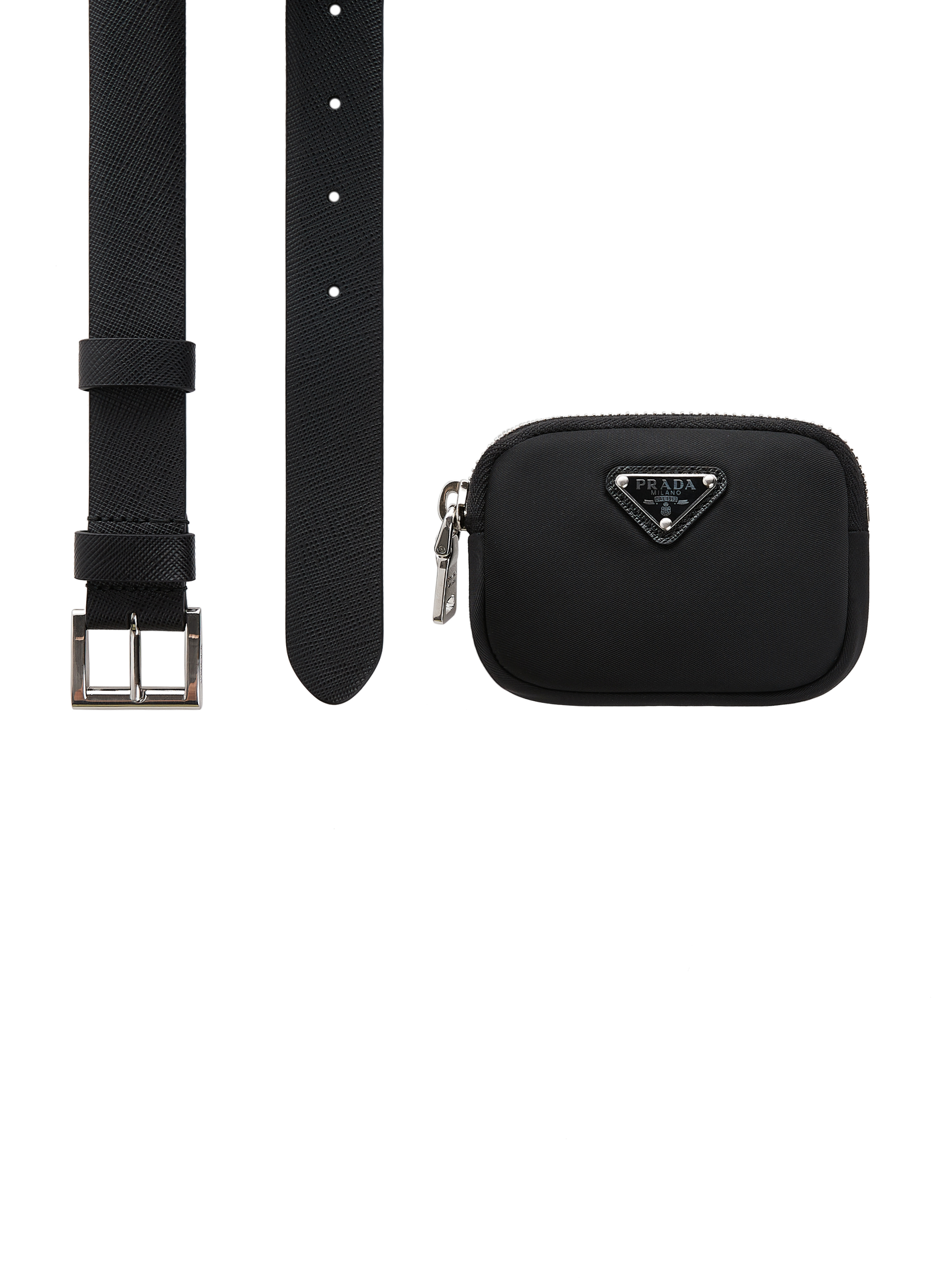 Ceinture pochette en cuir Saffiano