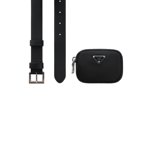 Ceinture pochette en cuir Saffiano