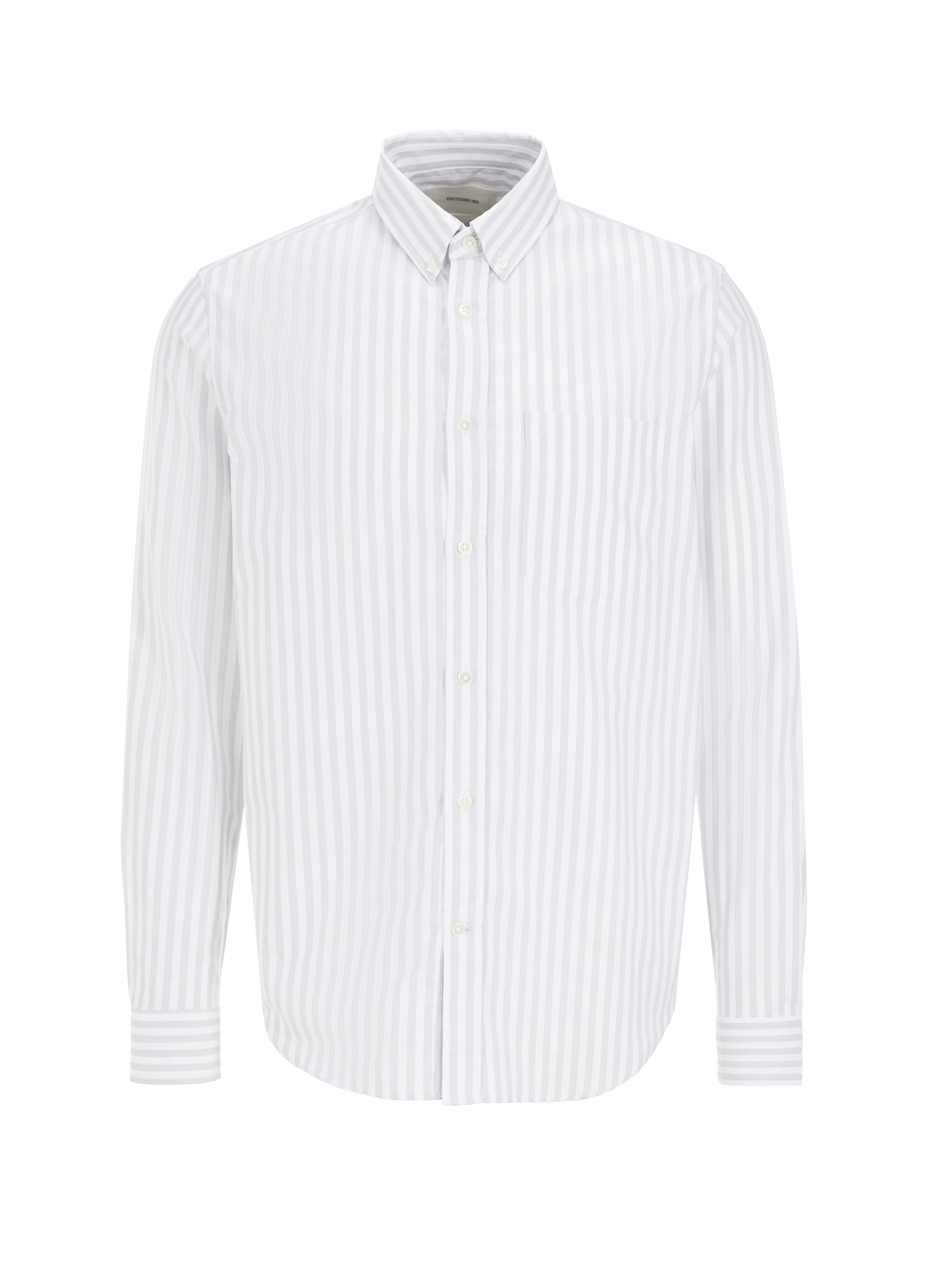 EDITIONS 102 Chemise rayée en coton Vert