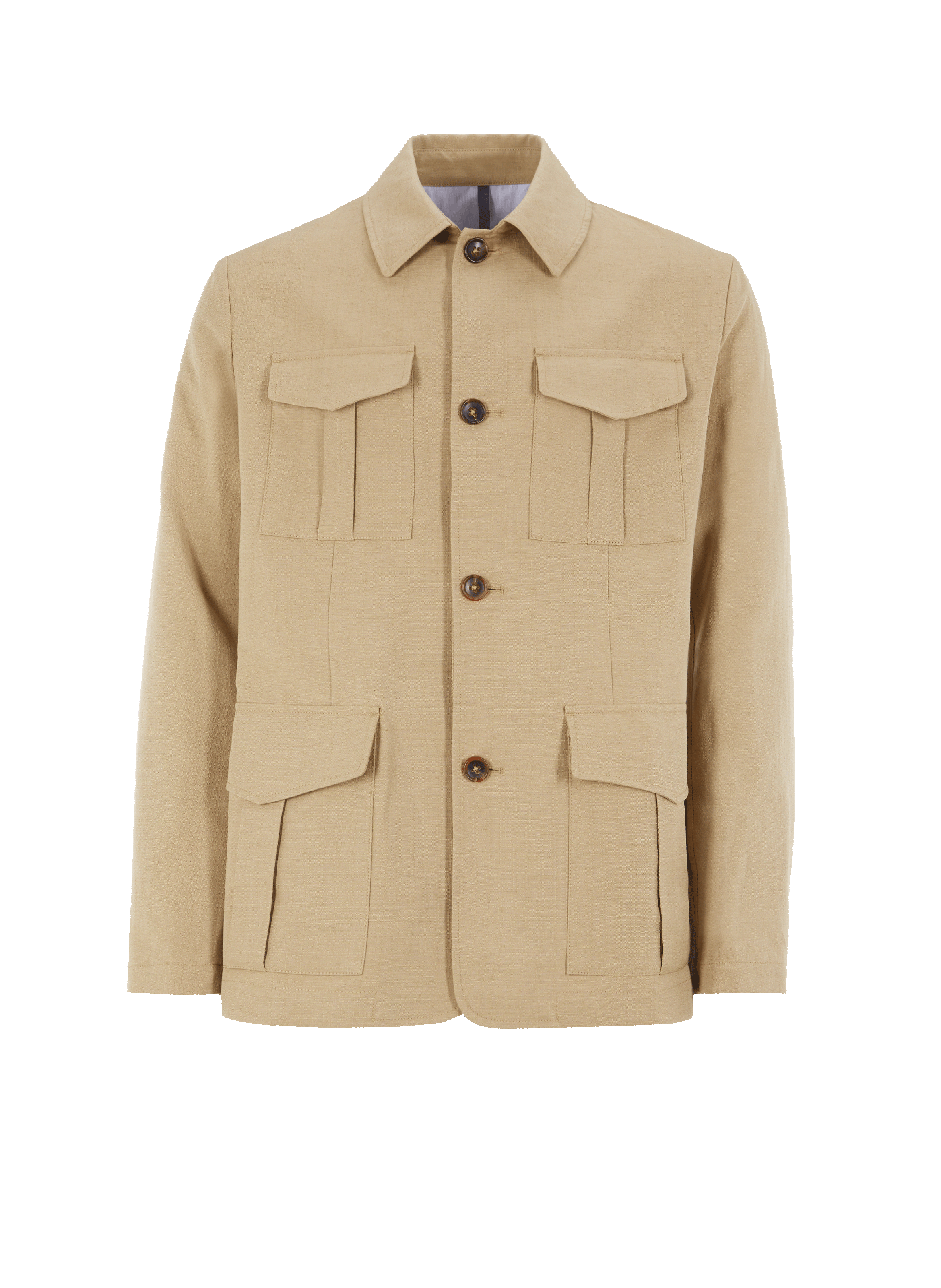 Veste en lin et coton mélangé