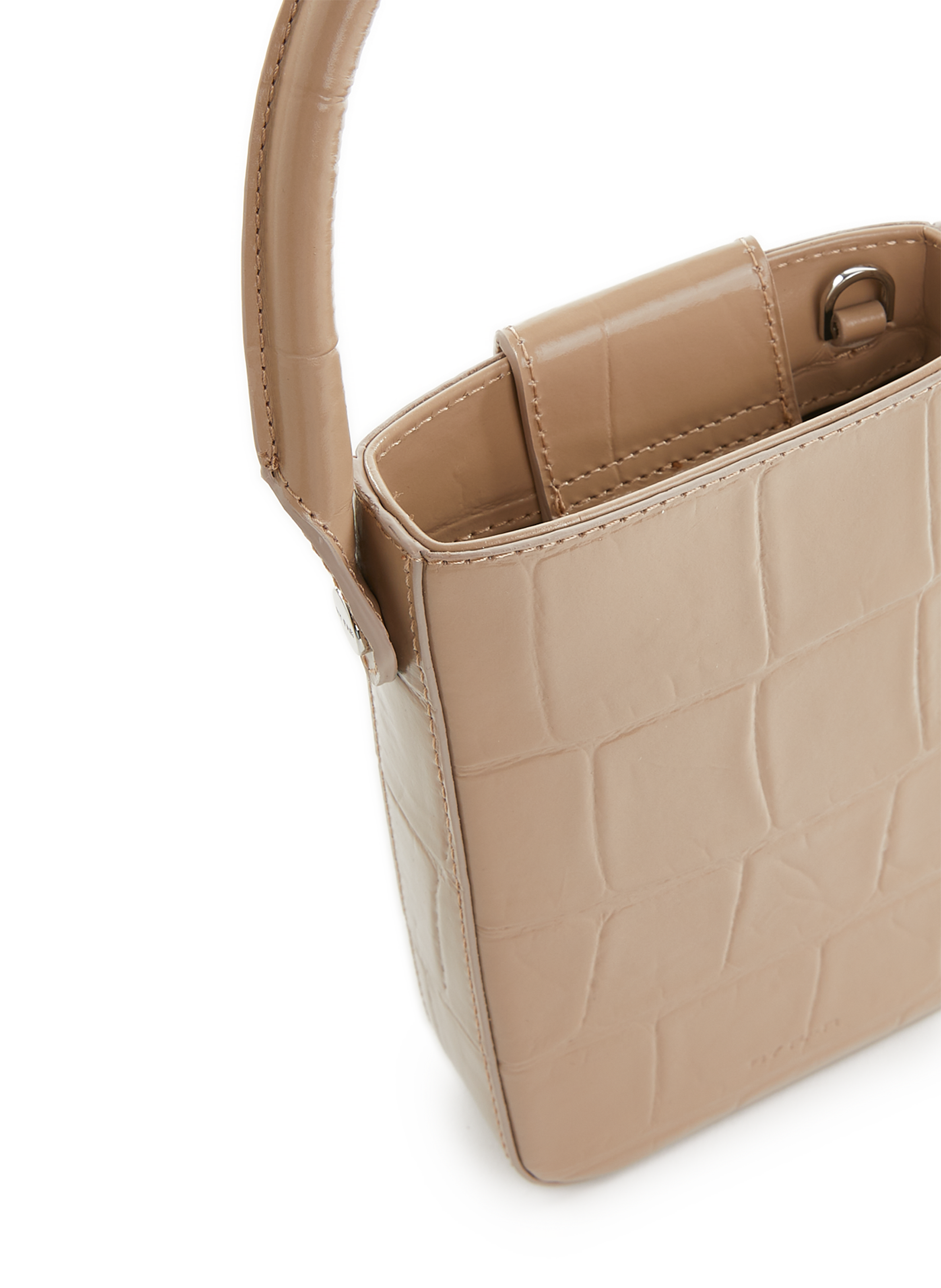 Mini sac Note en cuir  BY FAR Beige