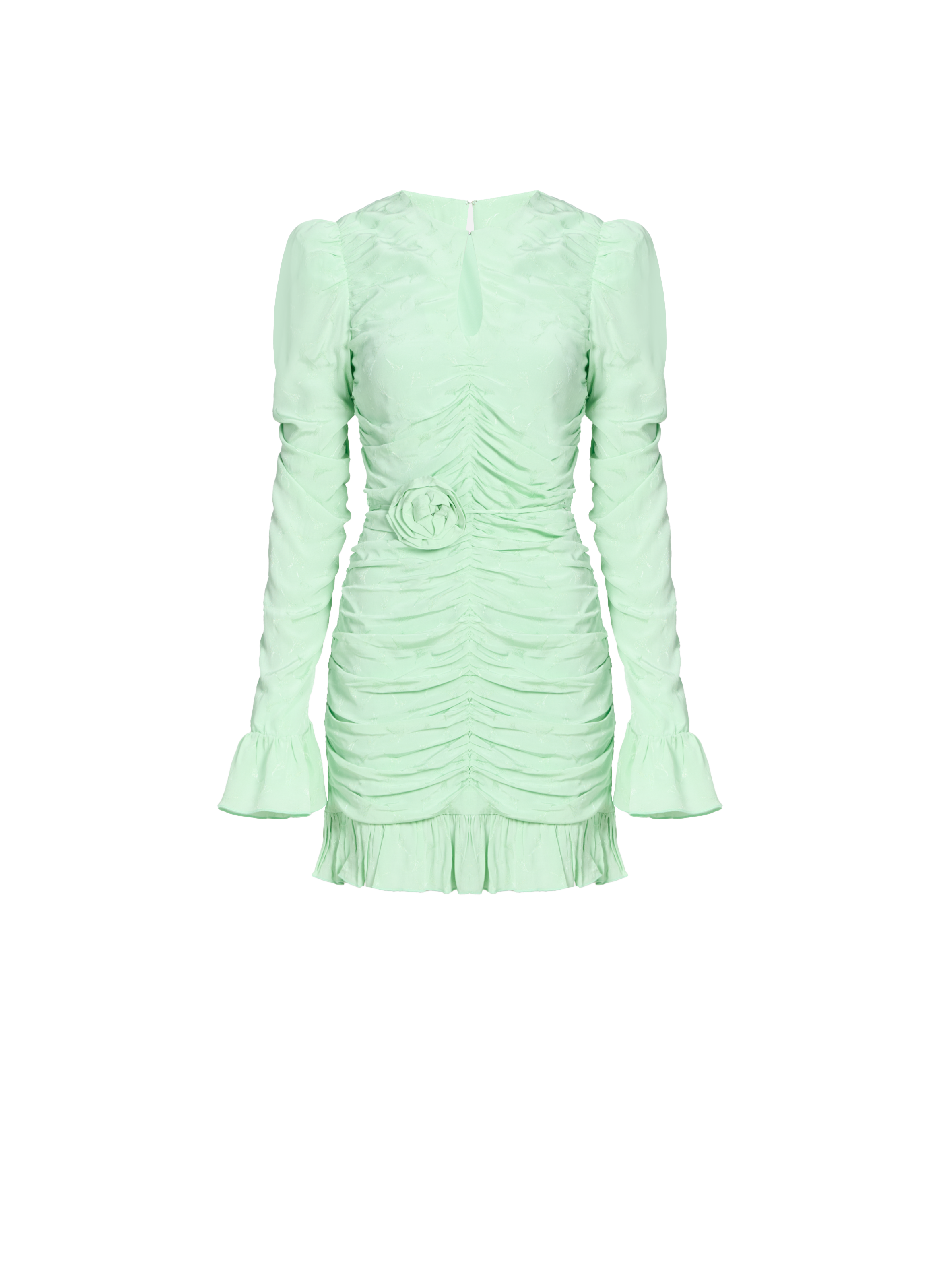 ROTATE Robe courte froncée  Vert