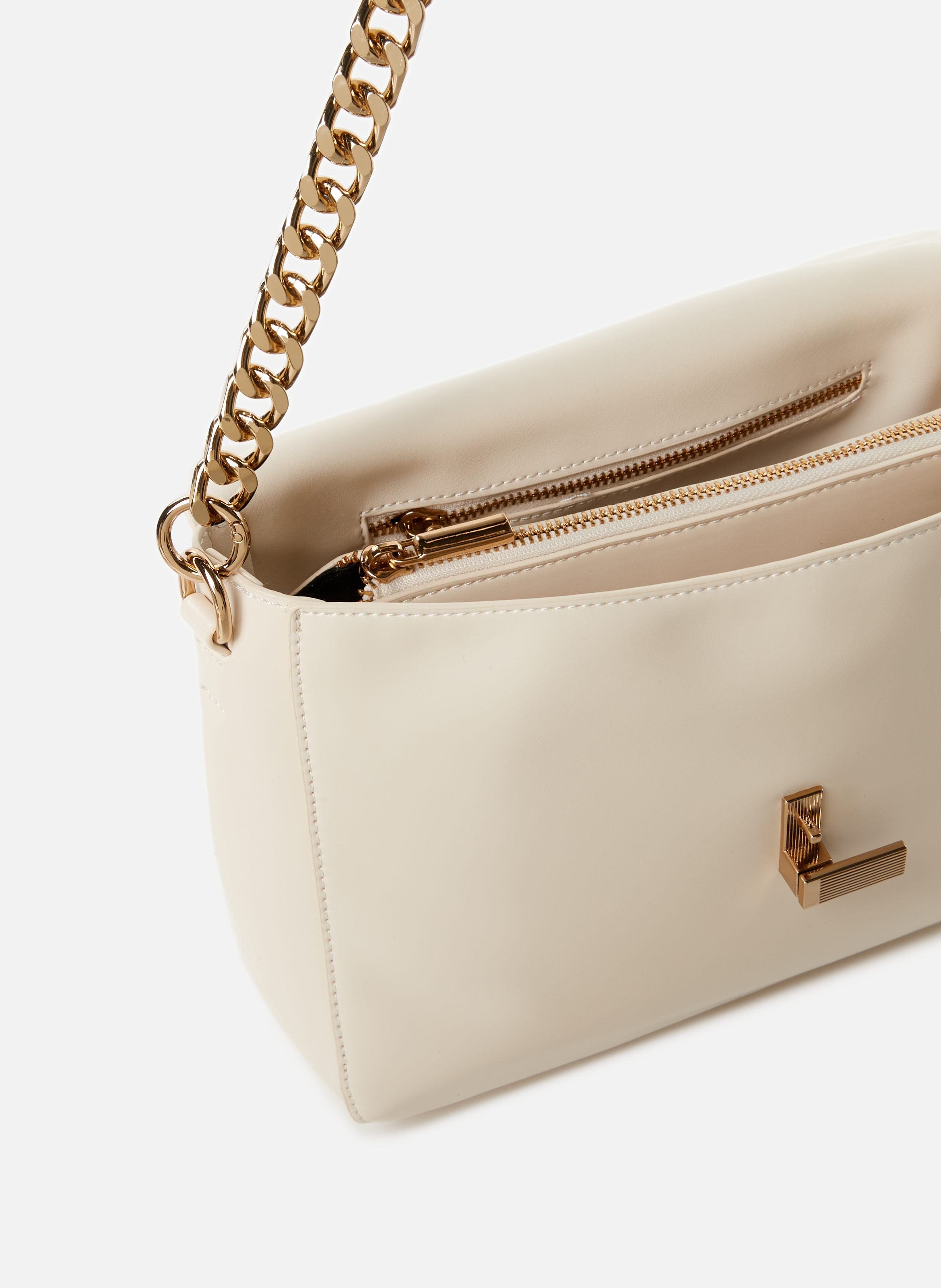 Sac à bandoulière lisse  AU PRINTEMPS PARIS Beige