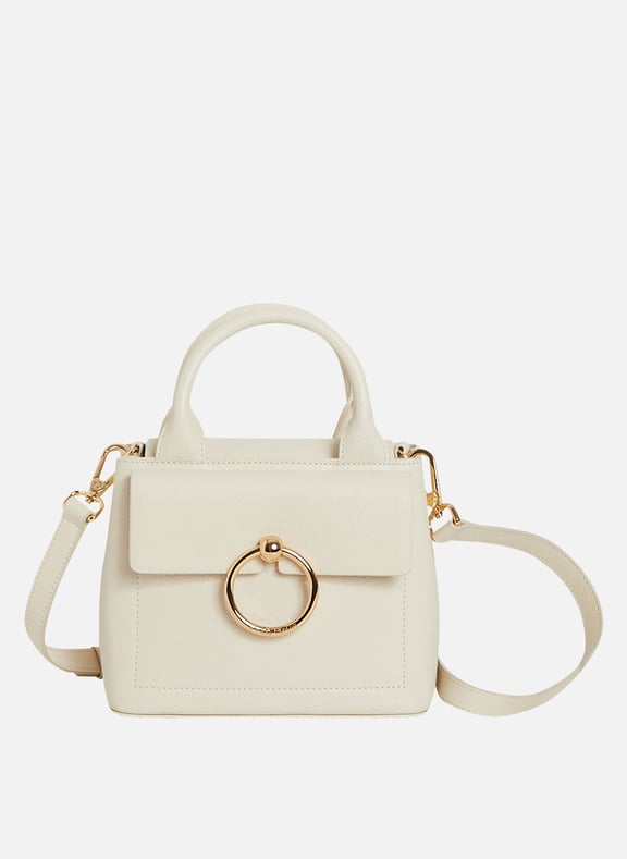 Mini sac à main en cuir lisse Beige by CLAUDIE PIERLOT CLAUDIE PIERLOT Mini sac à main en cuir lisse Beige