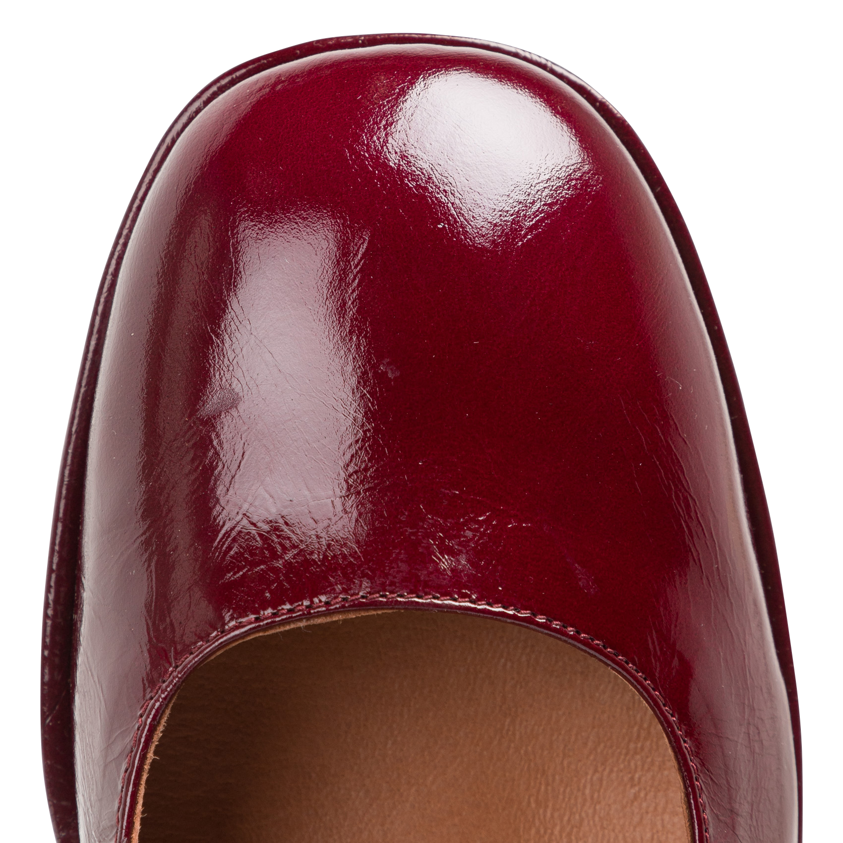 Babies à doubles brides et plateforme verite JONAK Rouge