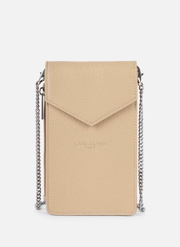 Pochette smartphone - foulonné pm Beige by LANCASTER LANCASTER Pochette smartphone - foulonné pm Beige