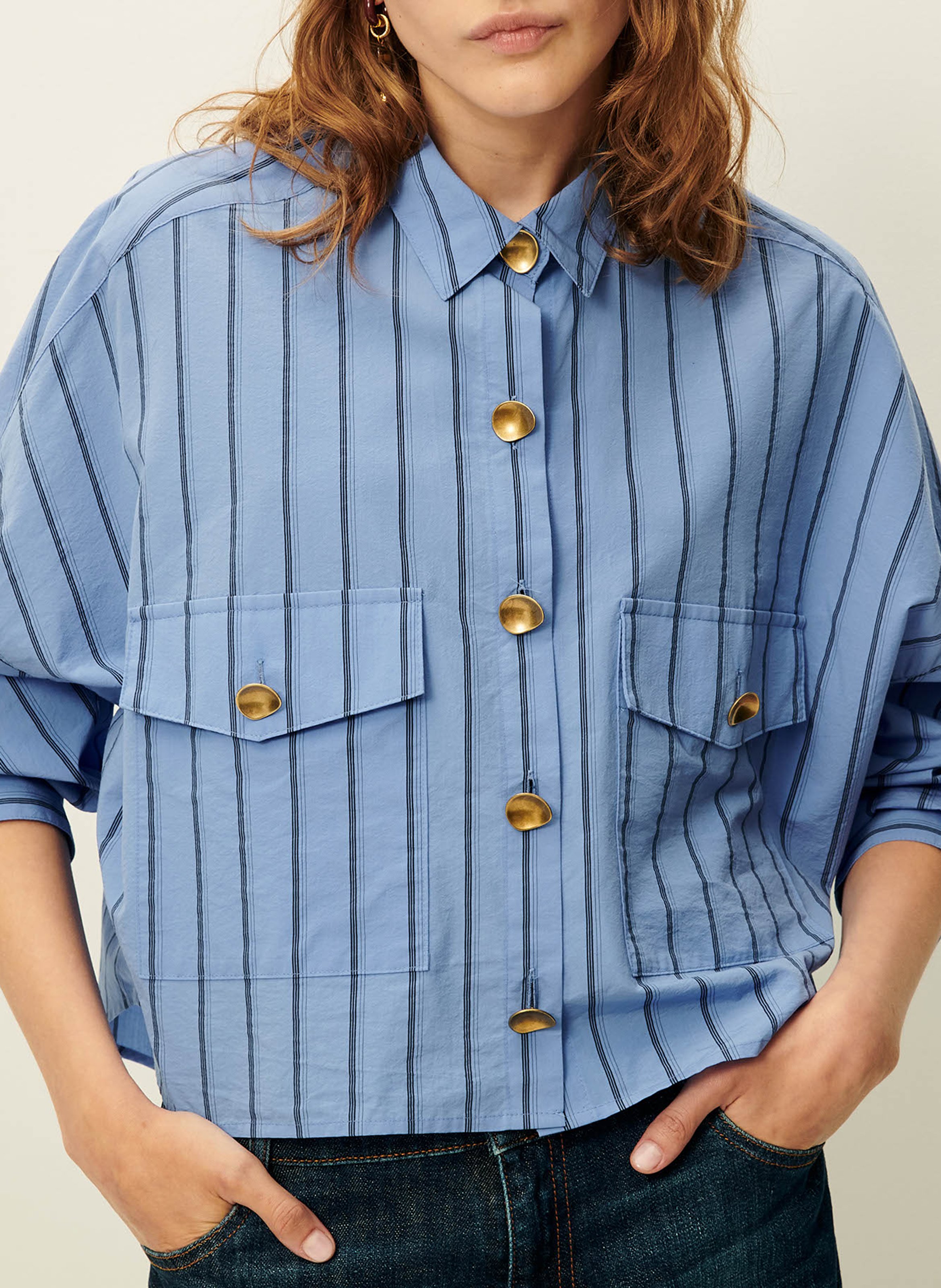 Chemise col classique en coton mélangé balanca SESSUN Bleu