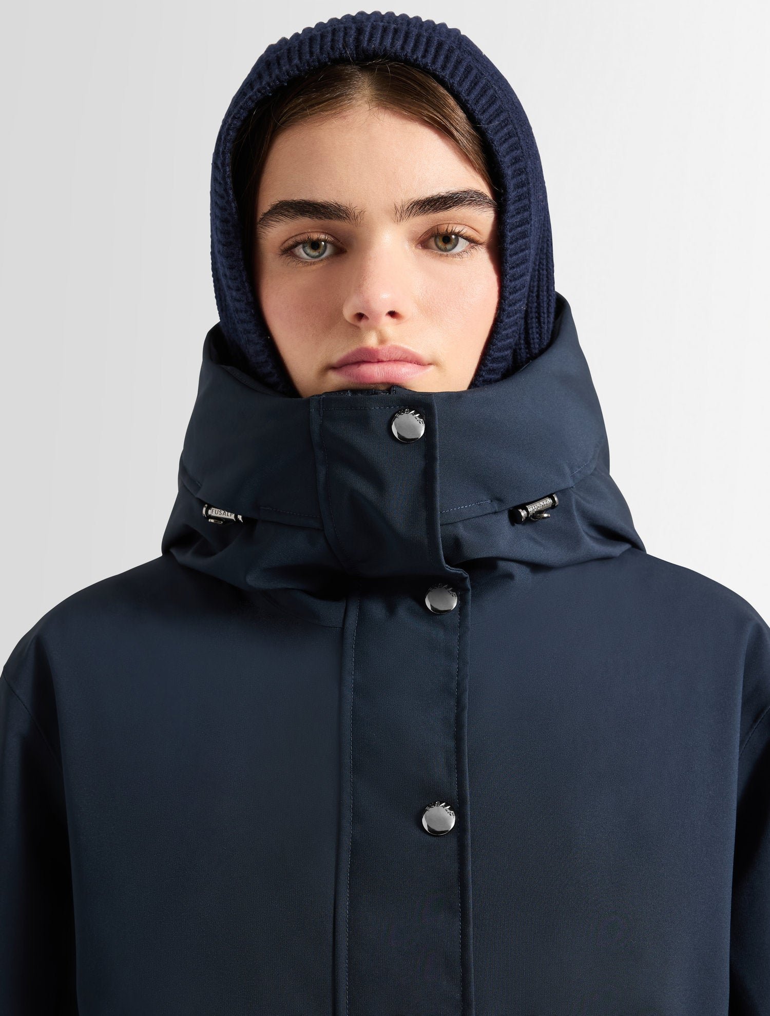 Manteau janix col capuche coupe ample FUSALP Bleu
