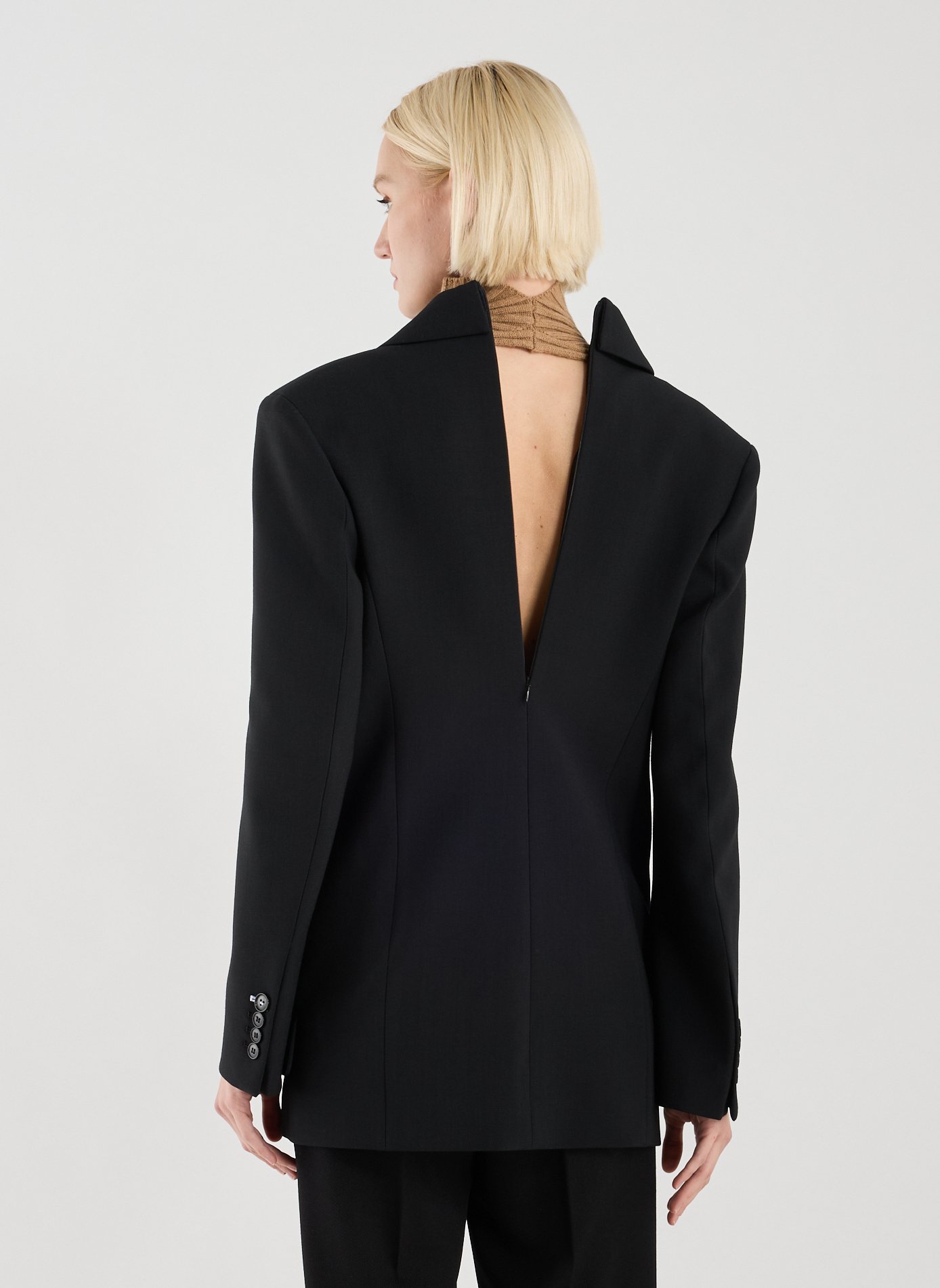 Fitted blazer with a tailored collar VICTORIA BECKHAM Black