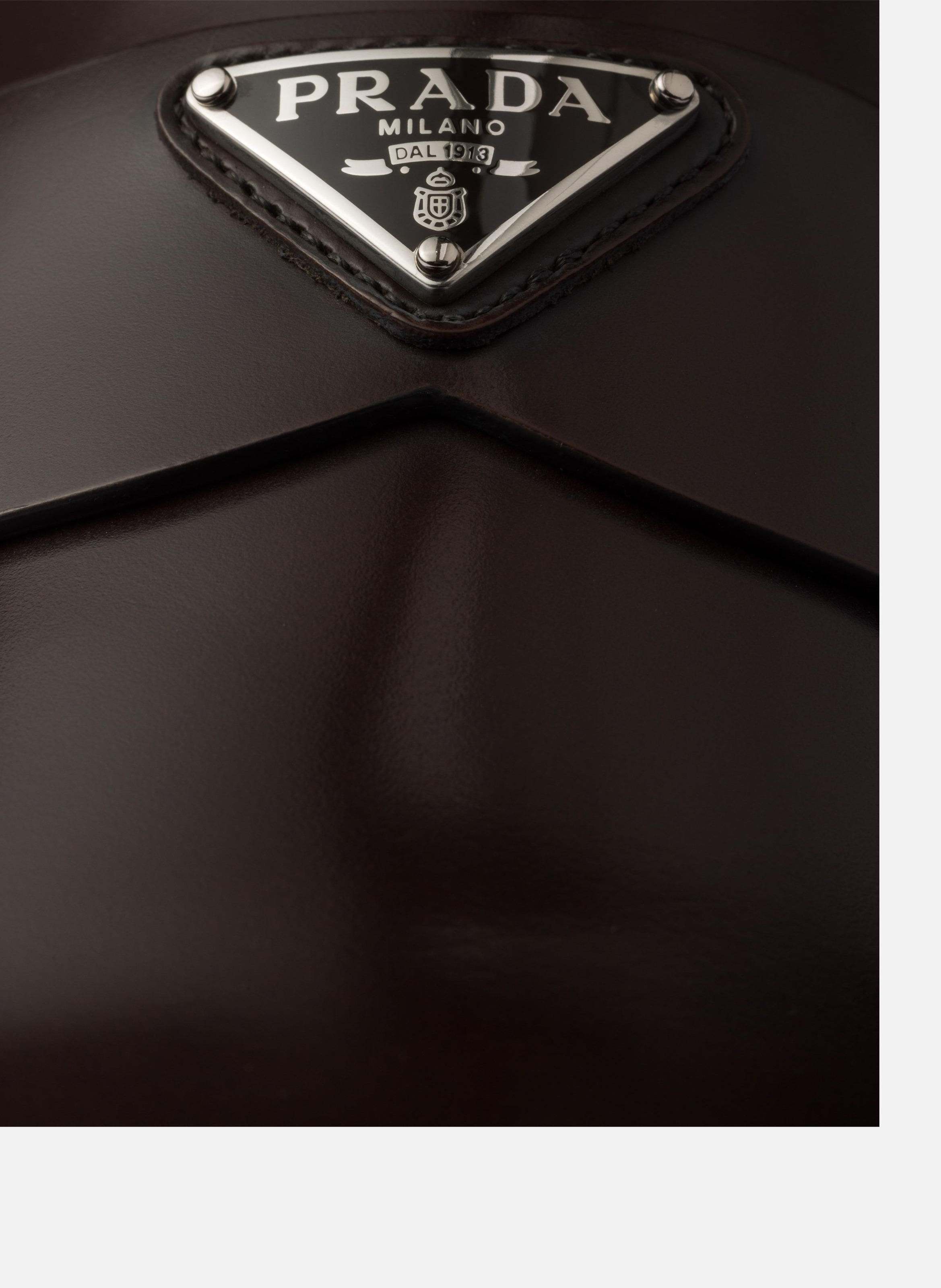 Mocassins en cuir brossé PRADA Marron