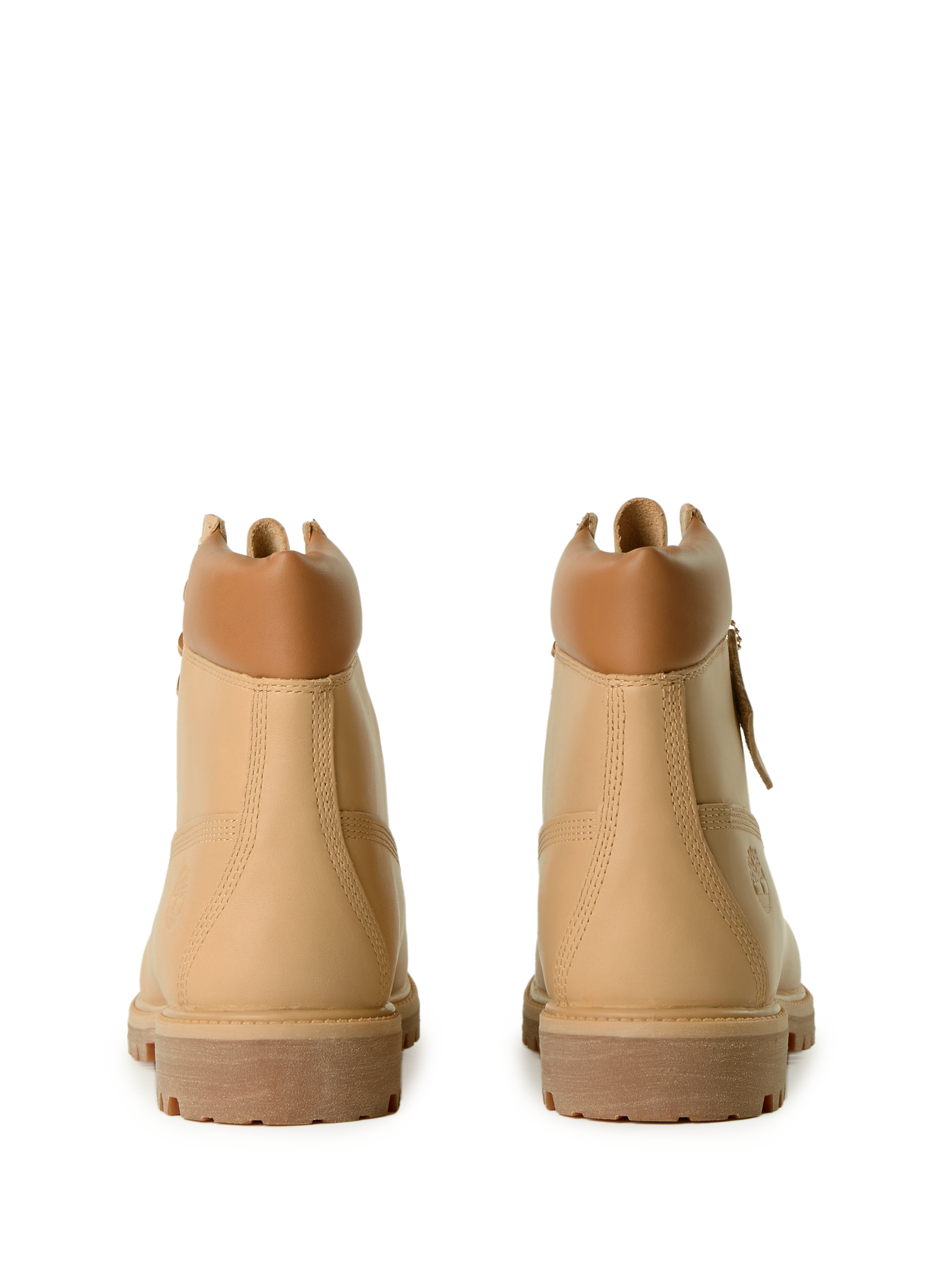 Two-tone leather notched sole boots TIMBERLAND Beige