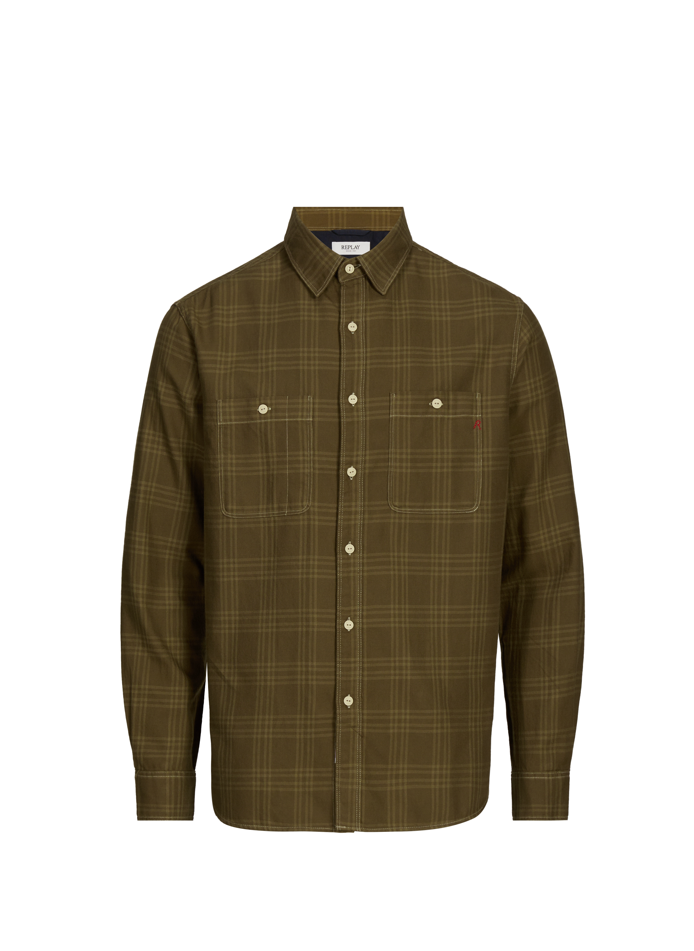 REPLAY Cotton shirt Green