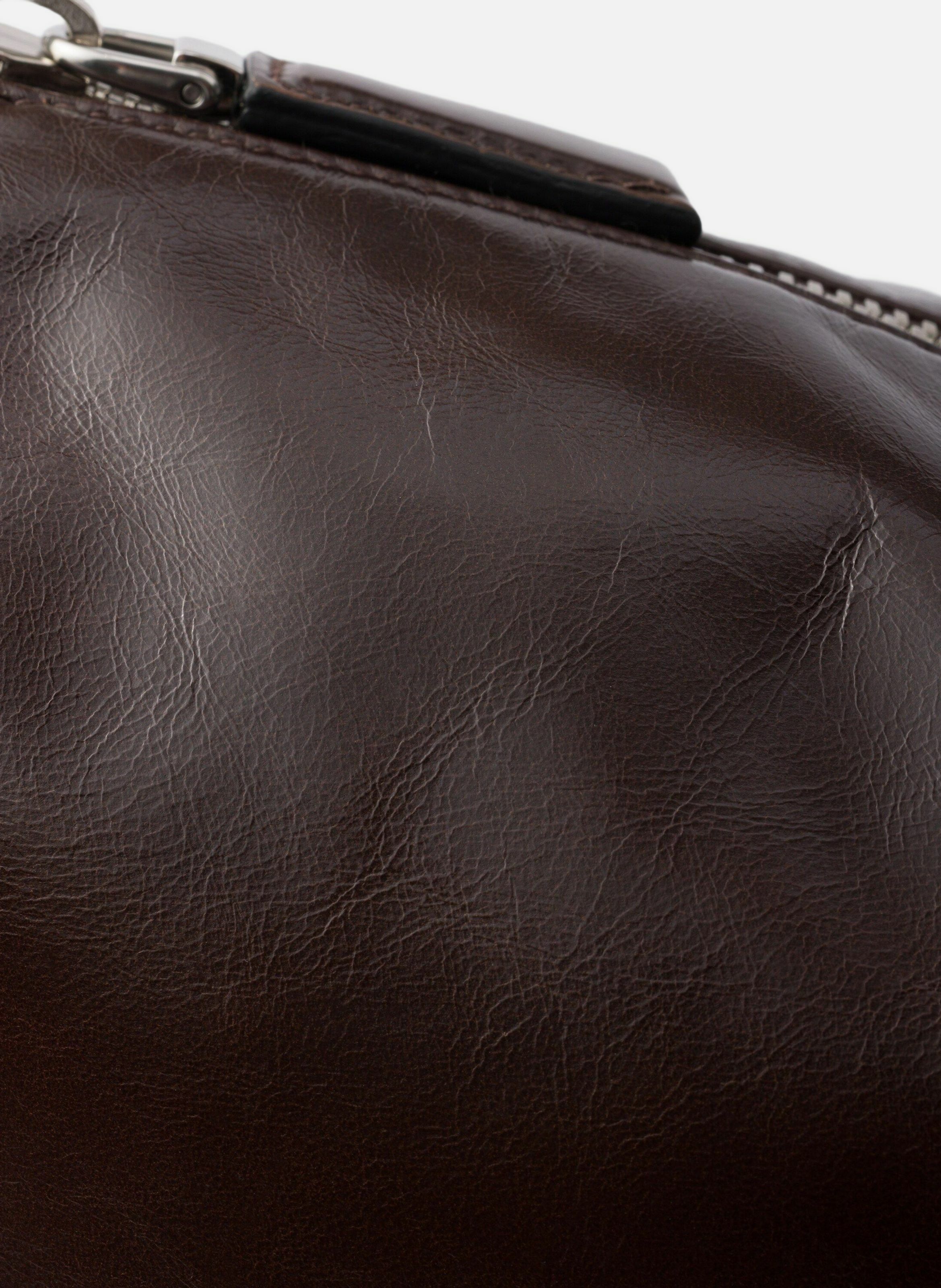 Sac à bandoulière en cuir PRADA Marron