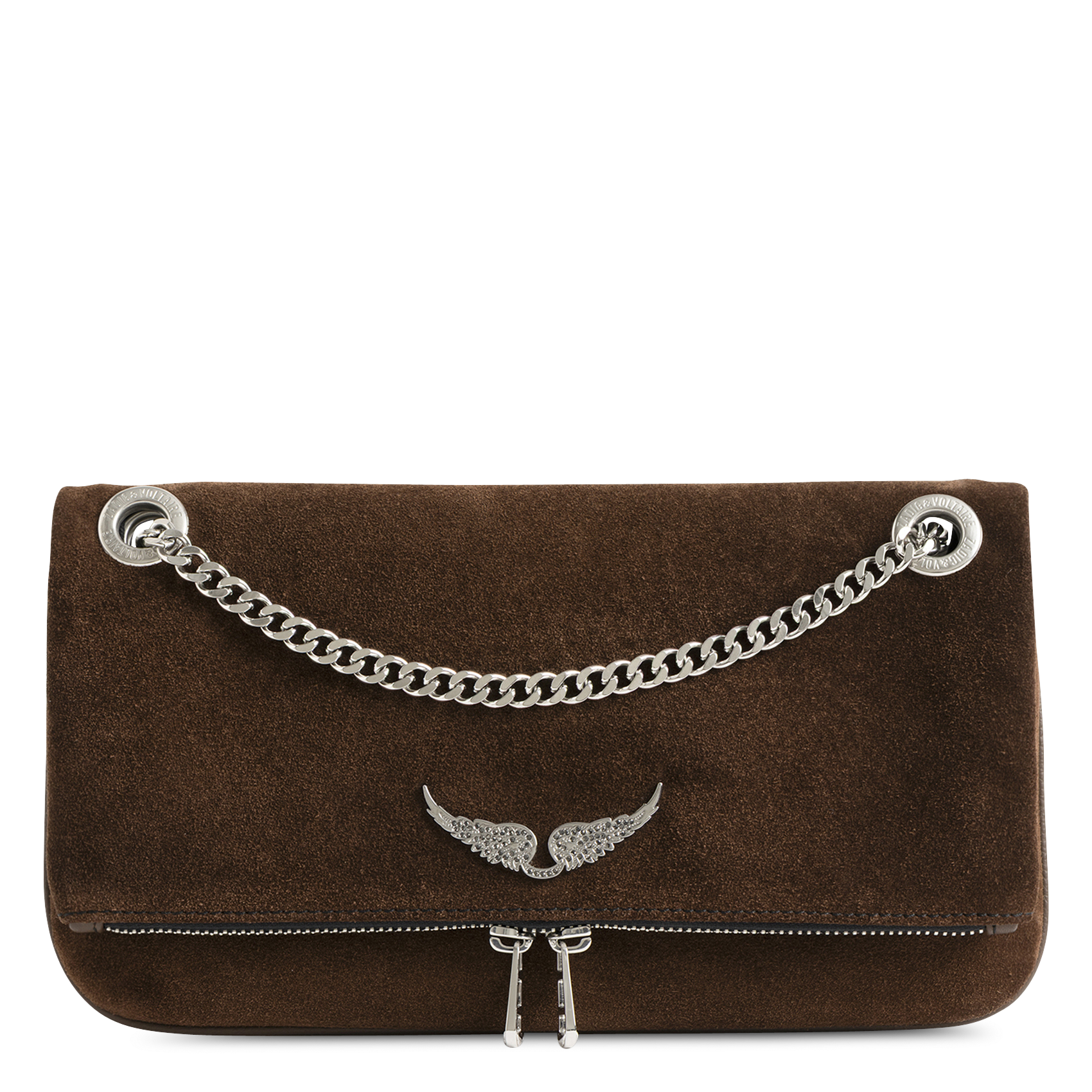 Pochette en cuir rock ii ZADIG&VOLTAIRE Marron