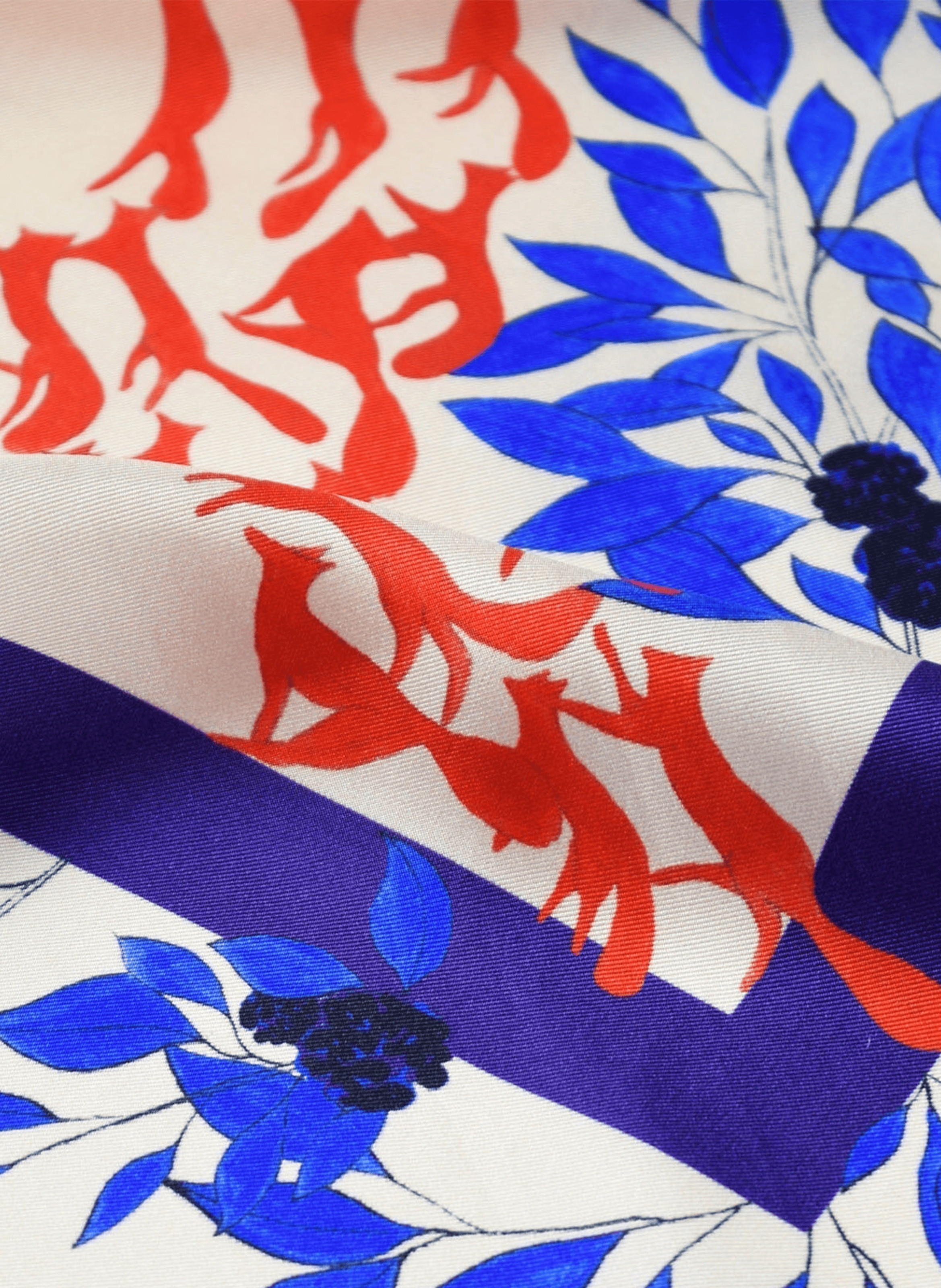 Pas de deux - Carré 45 imprimé en soie PETITJEAN PARIS Multicolore