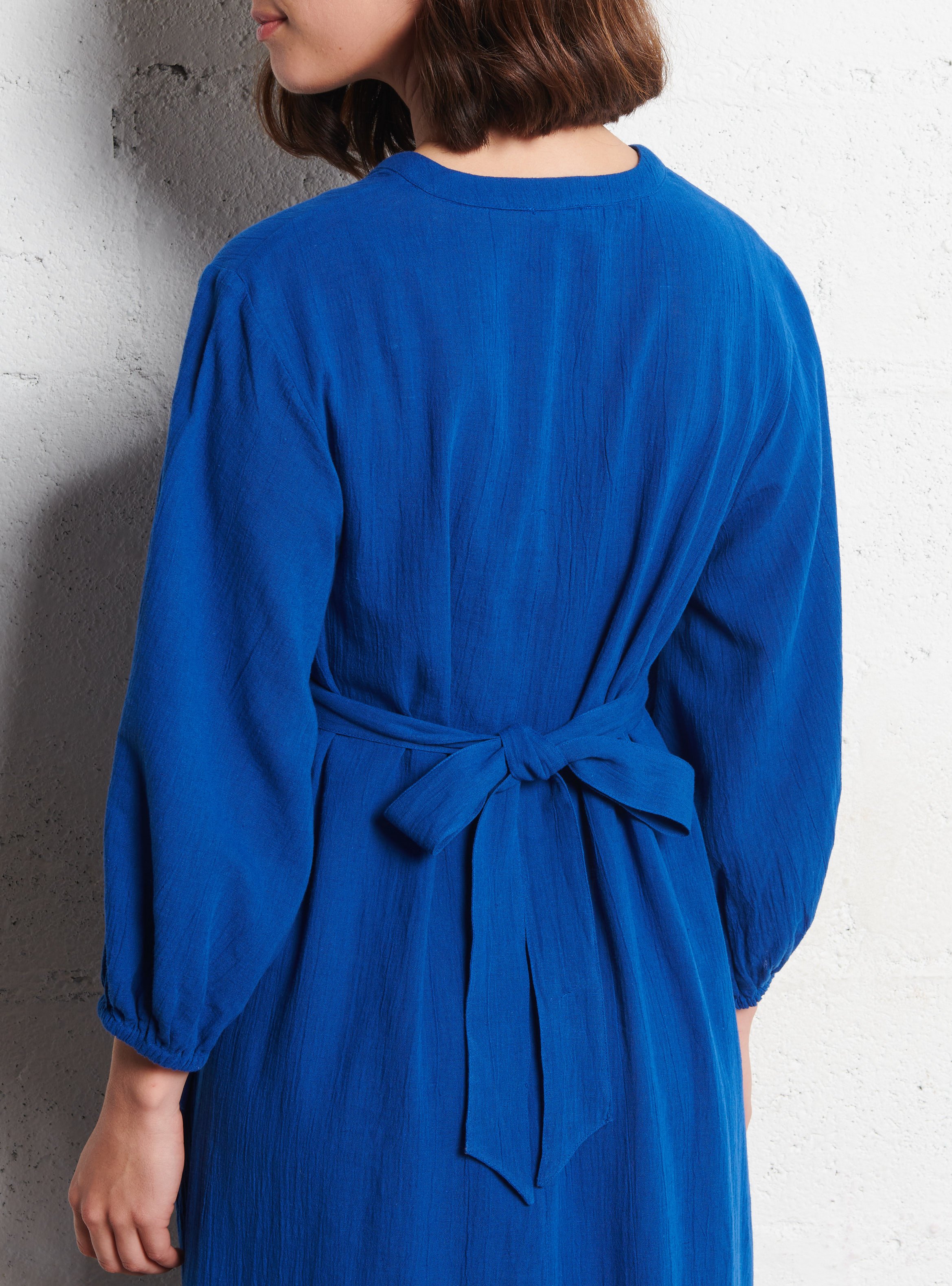 Robe longue en coton mélangé mirana MAISON 123 Bleu