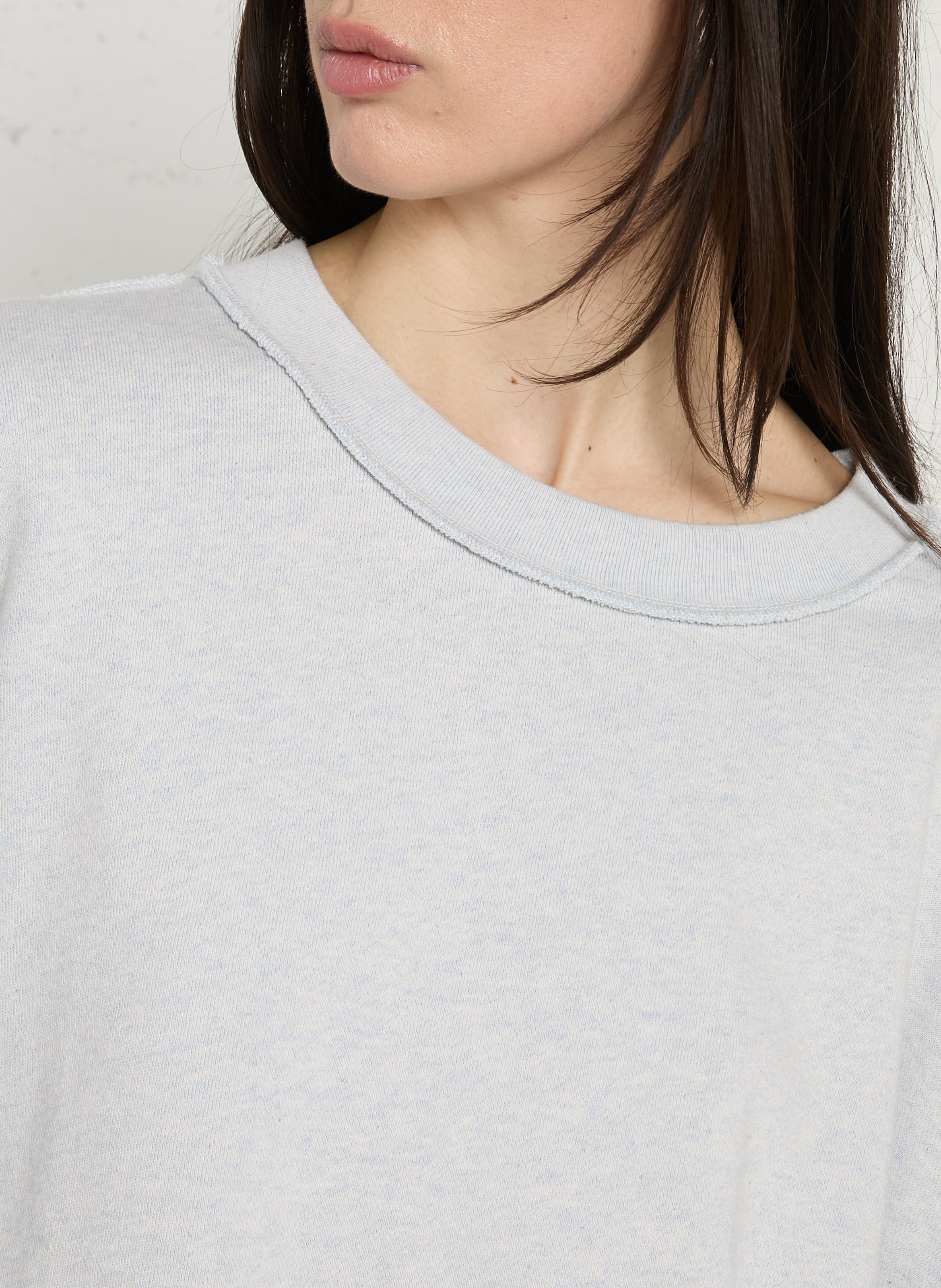 Sweat oversize col rond en coton dantown AMERICAN VINTAGE Bleu