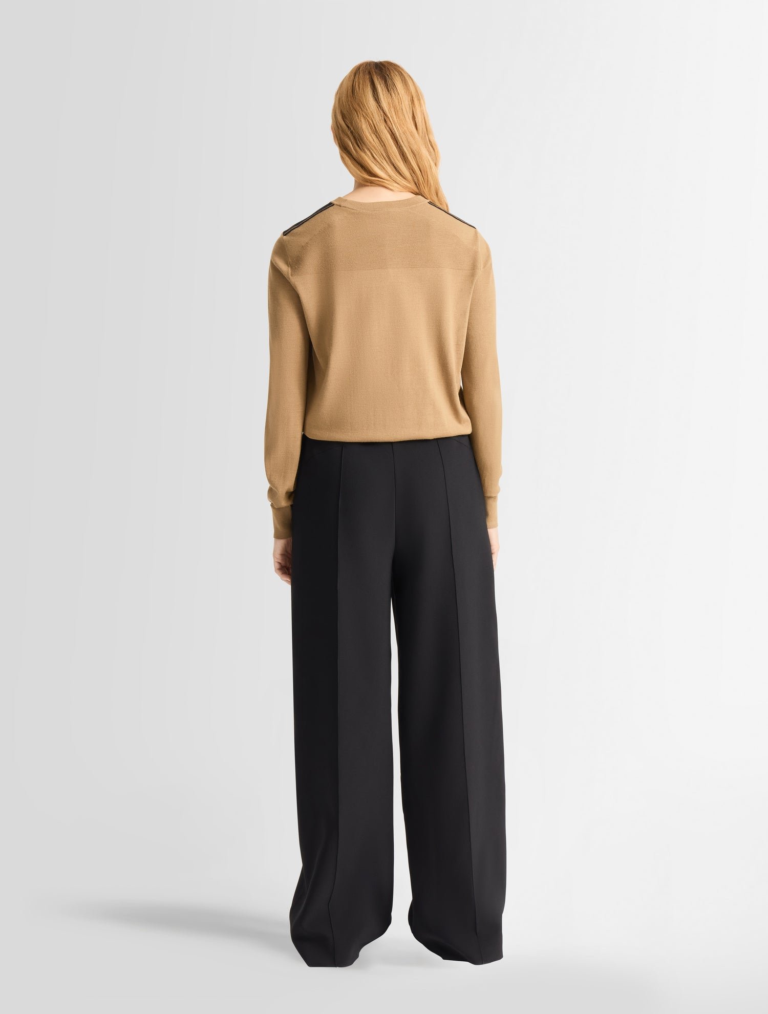 Pull ottavia col rond coupe ajustée FUSALP Beige