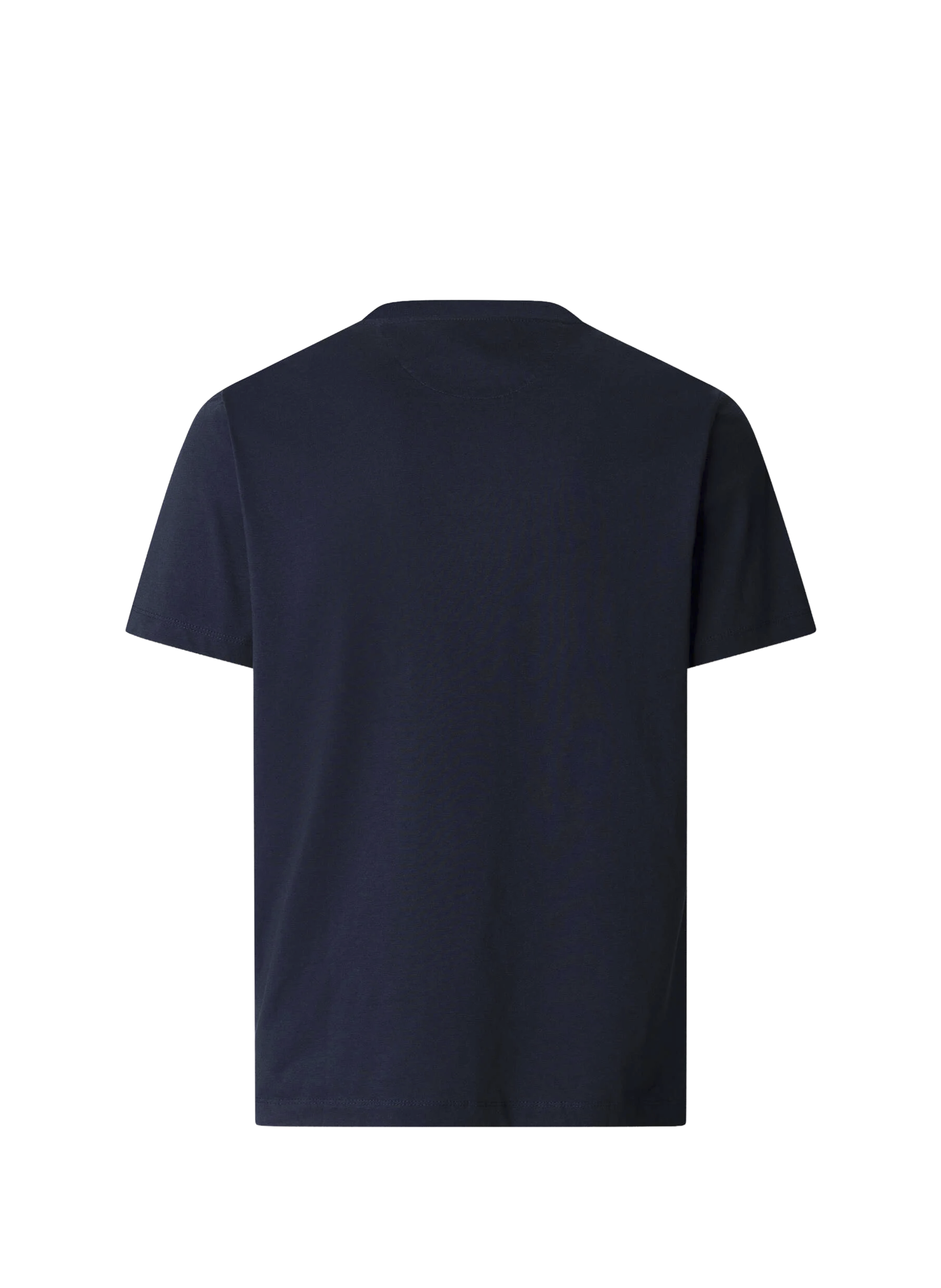 Round neck cotton brand t-shirt FACONNABLE Blue