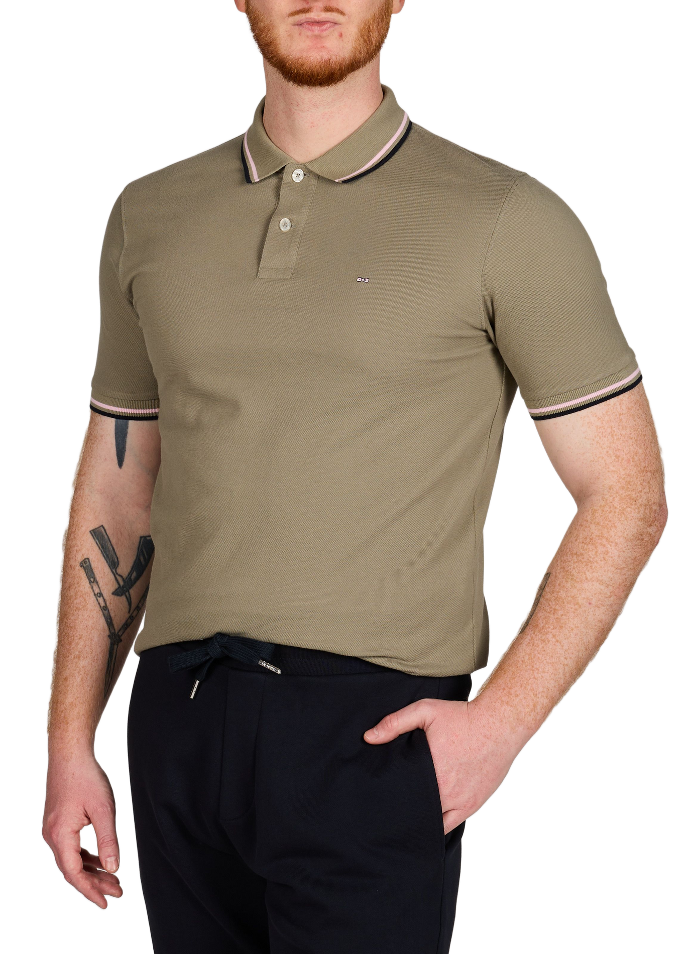 Short sleeve cotton polo shirt EDEN PARK Beige