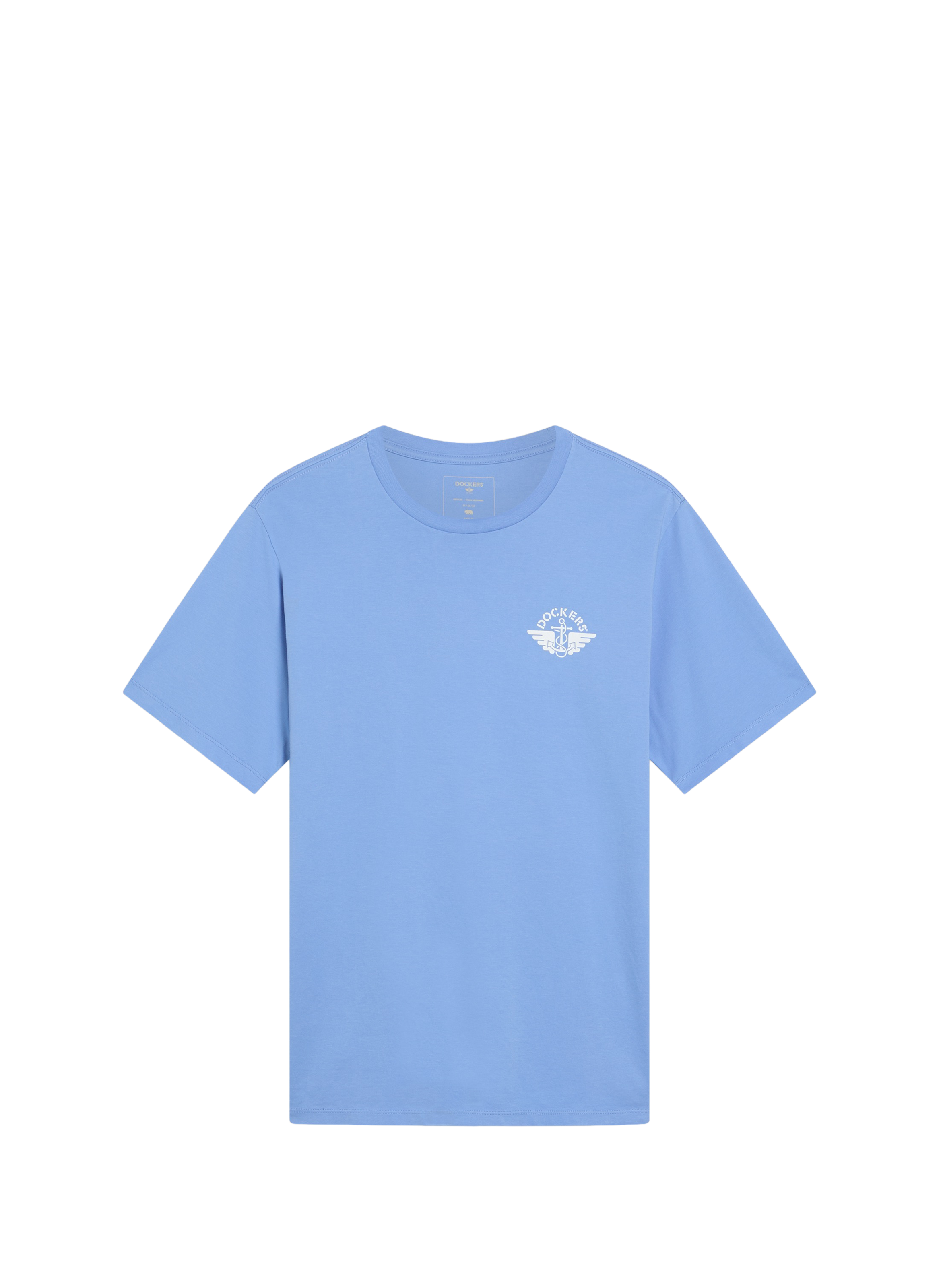Straight logo cotton t-shirt DOCKERS Blue