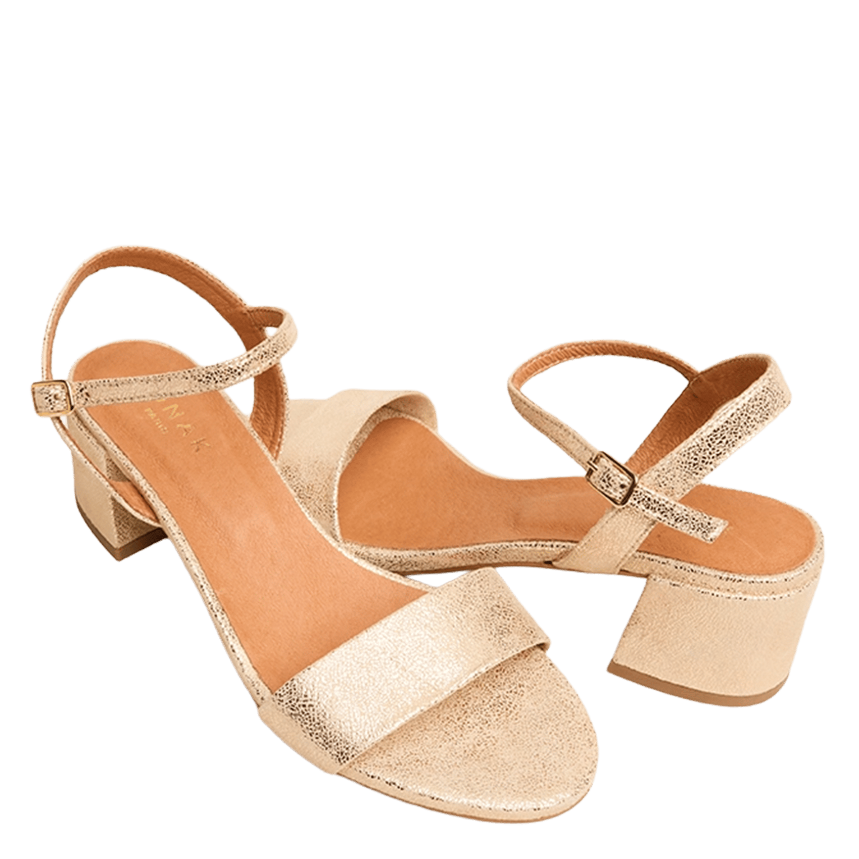 Sandales à talons en cuir anker JONAK Doré