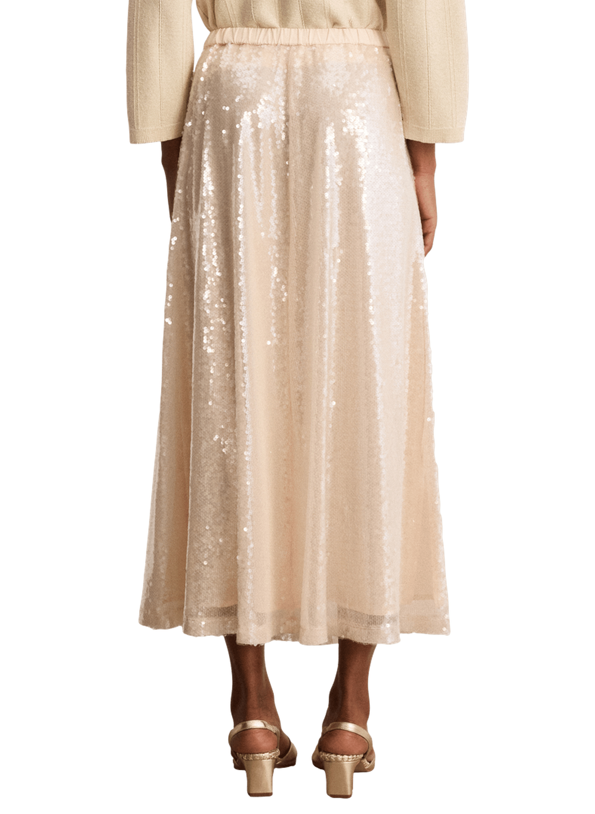 Jupe longue à sequins - nolie PABLO Beige