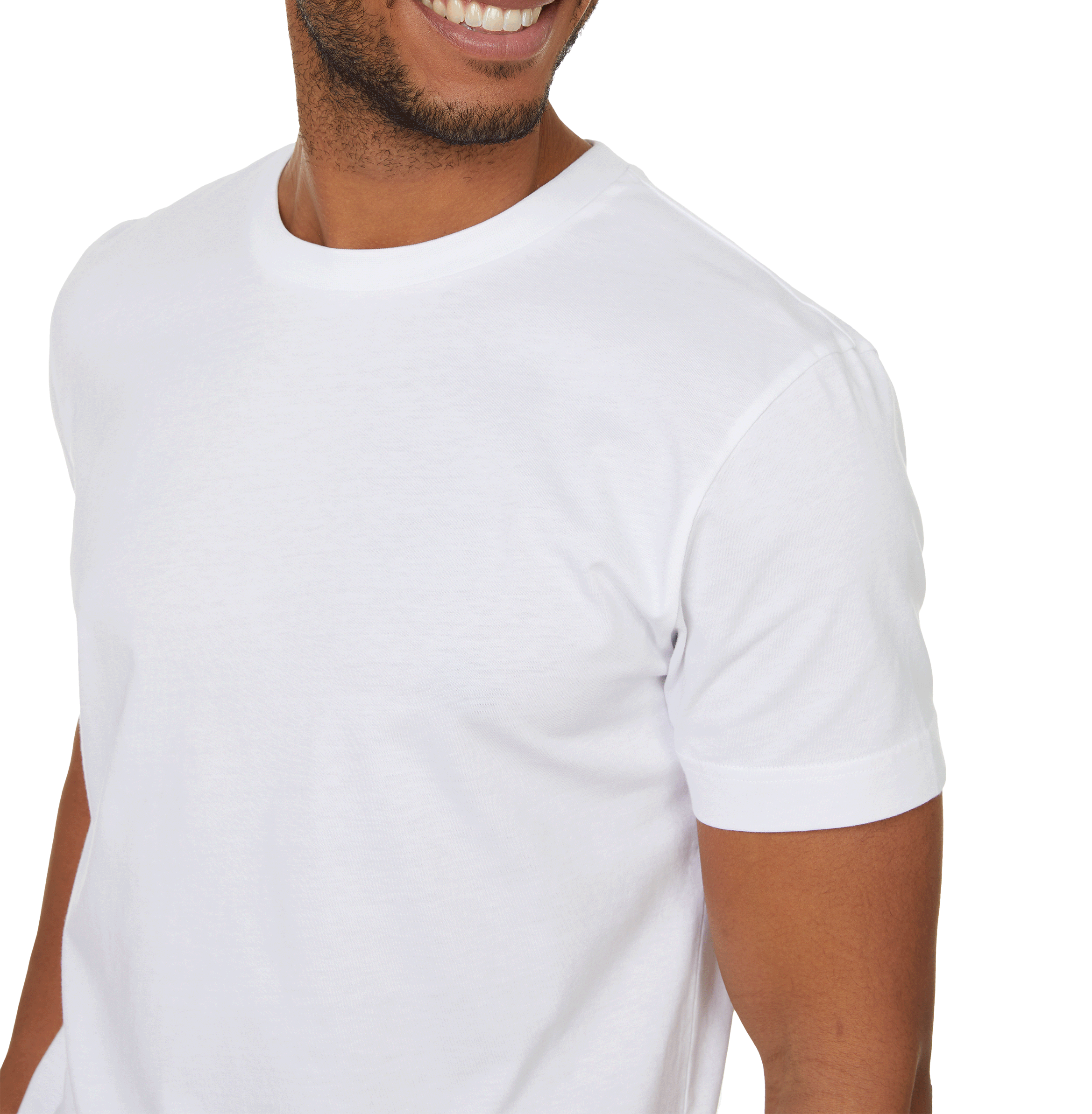 Organic cotton round-neck T-shirt AU PRINTEMPS PARIS White