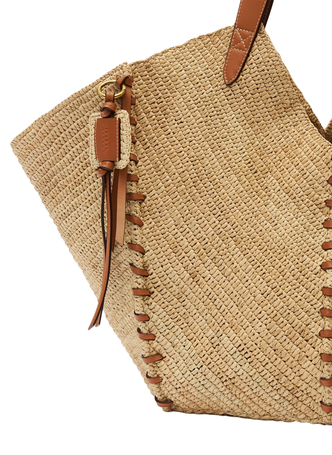 Tampa raffia and leather tote bag ISABEL MARANT Multicolour
