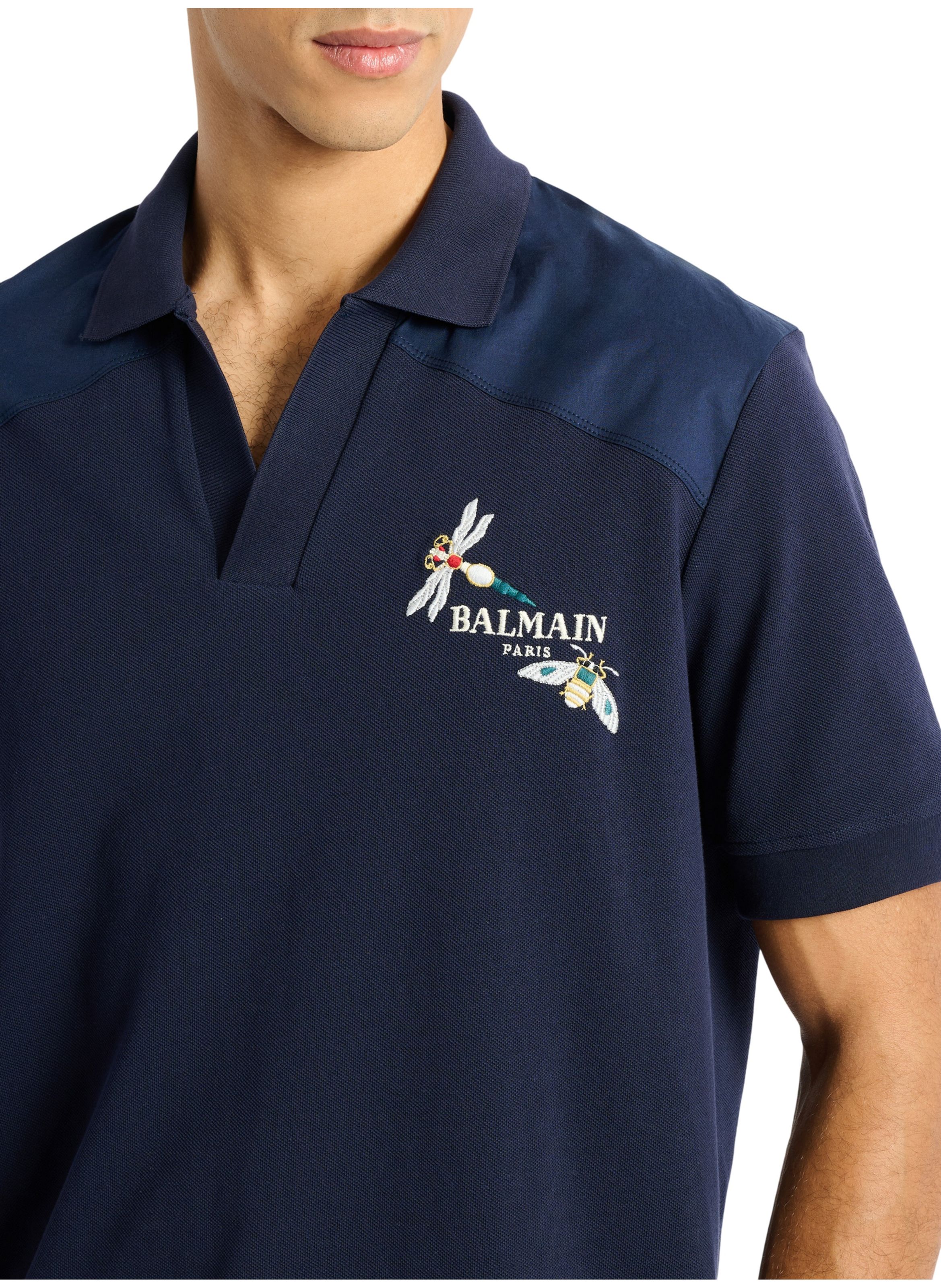 Polo balmain insect brodé BALMAIN Bleu